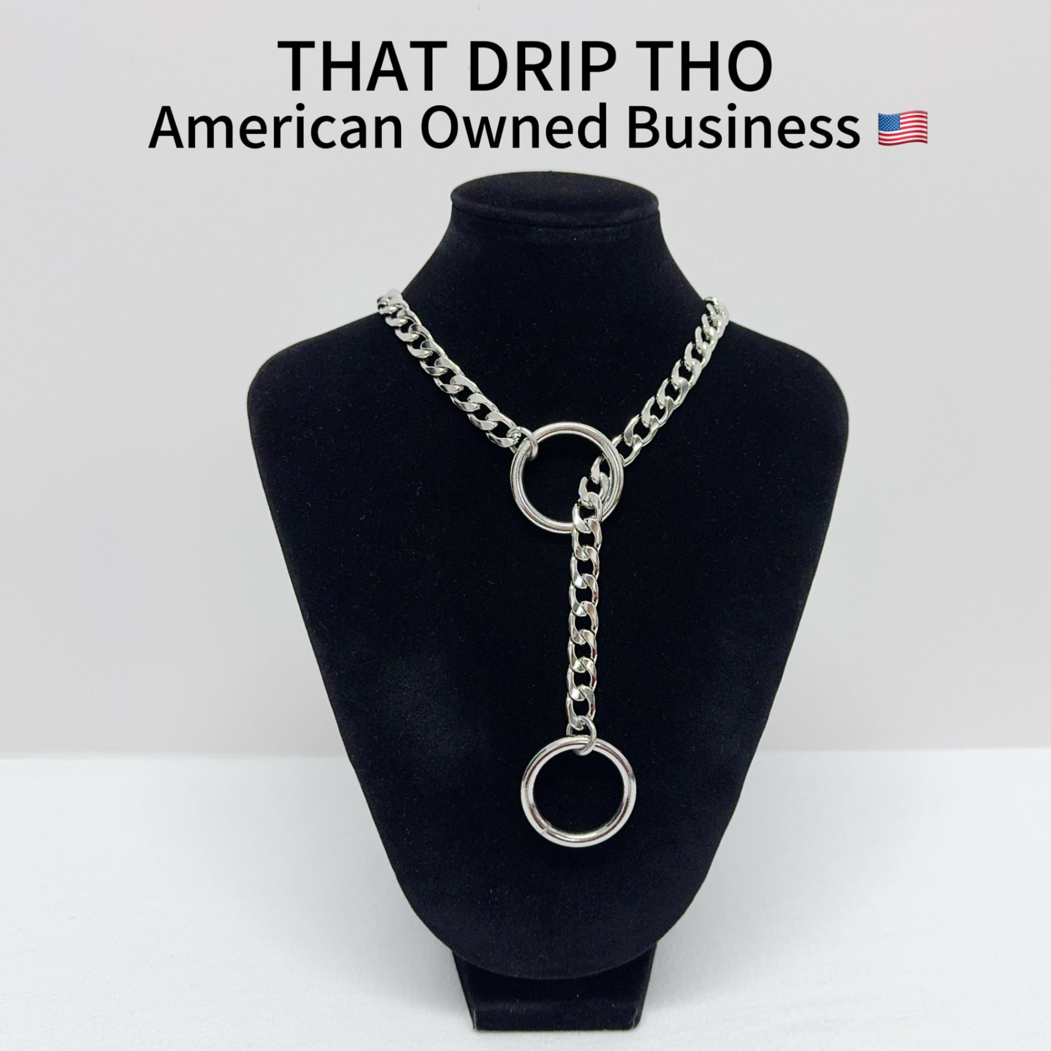 Special Double O-Rings Slip Chain Necklace
