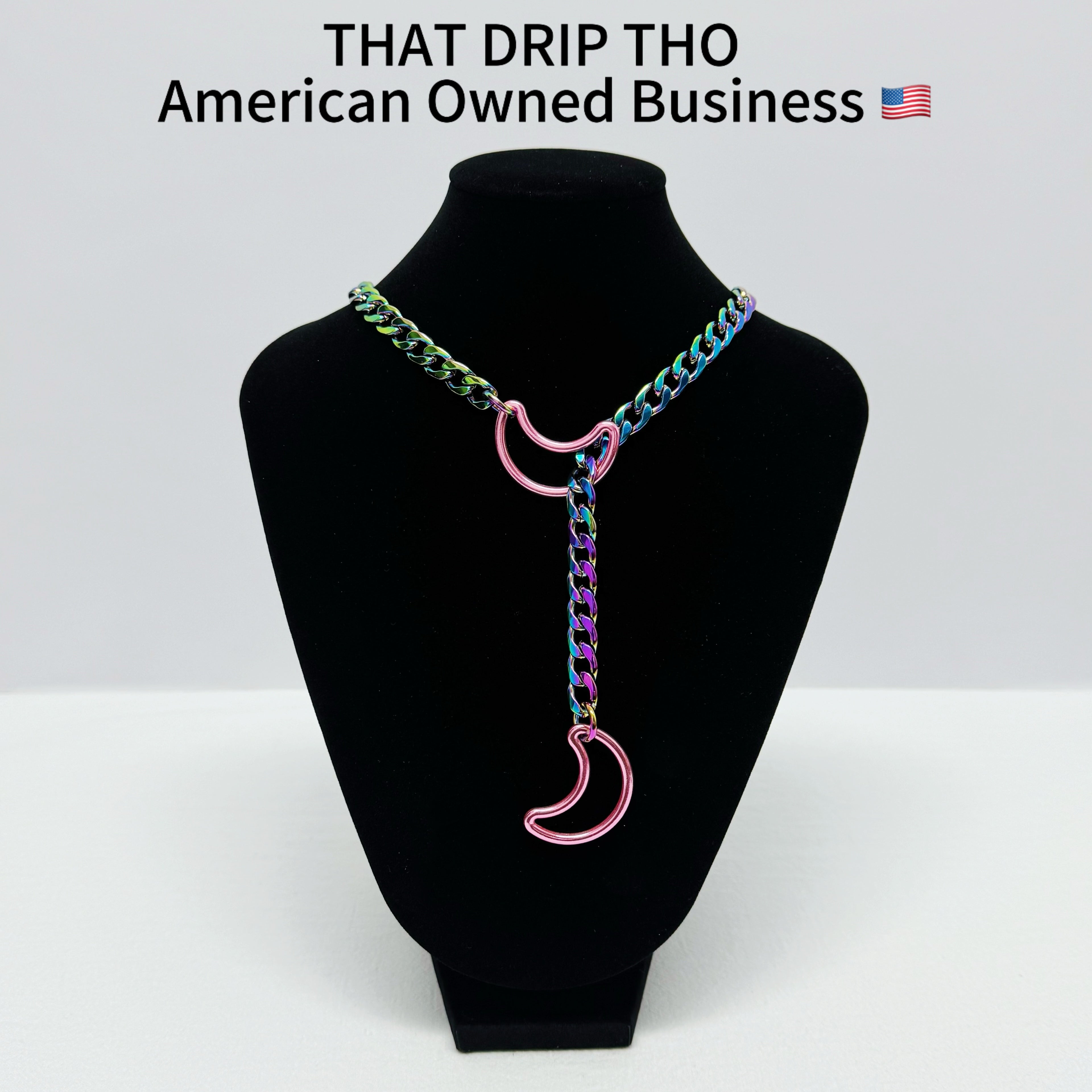Special Double-Moon Slip Chain Necklace