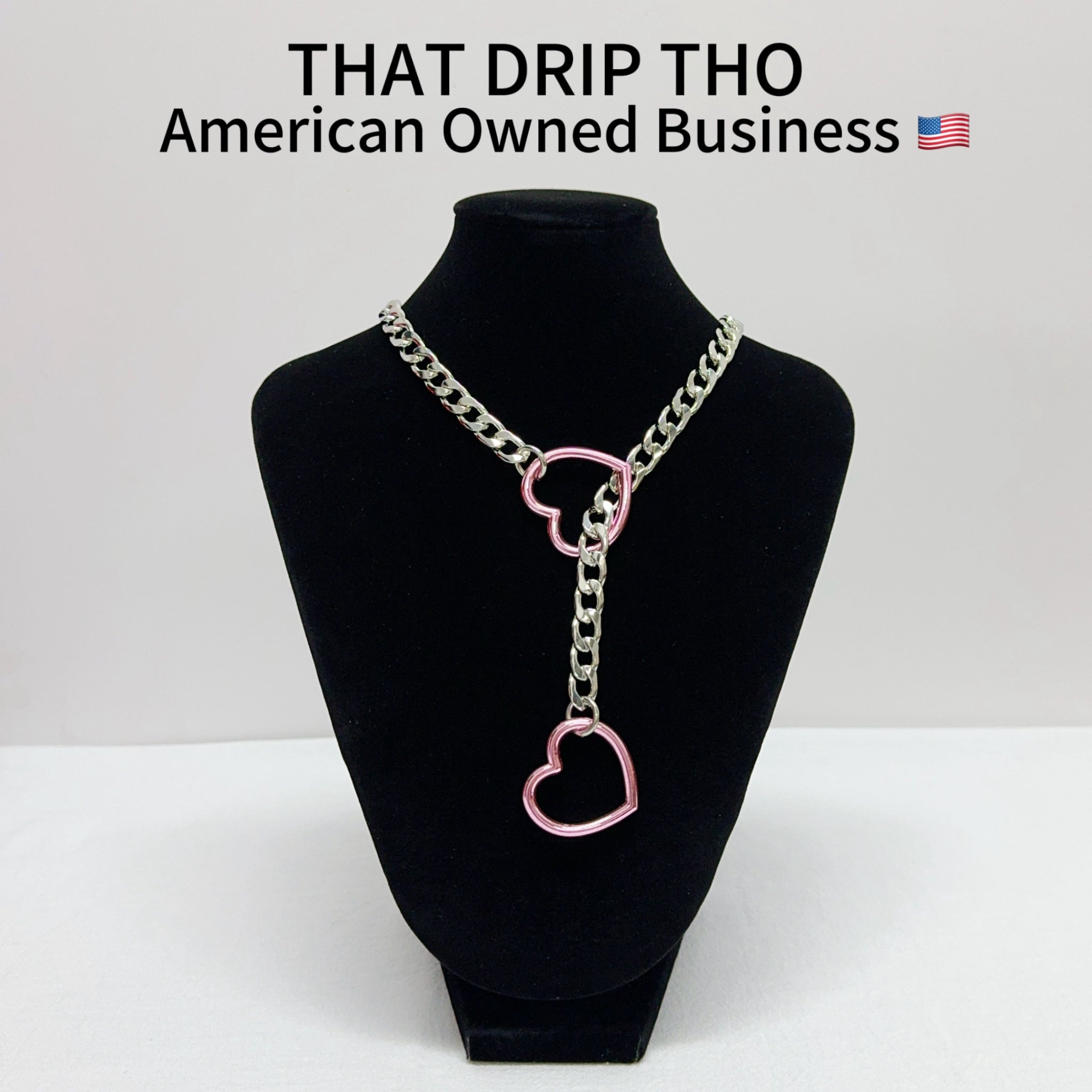 Luxe Chain (Besondere Halskette mit rosa Herz)