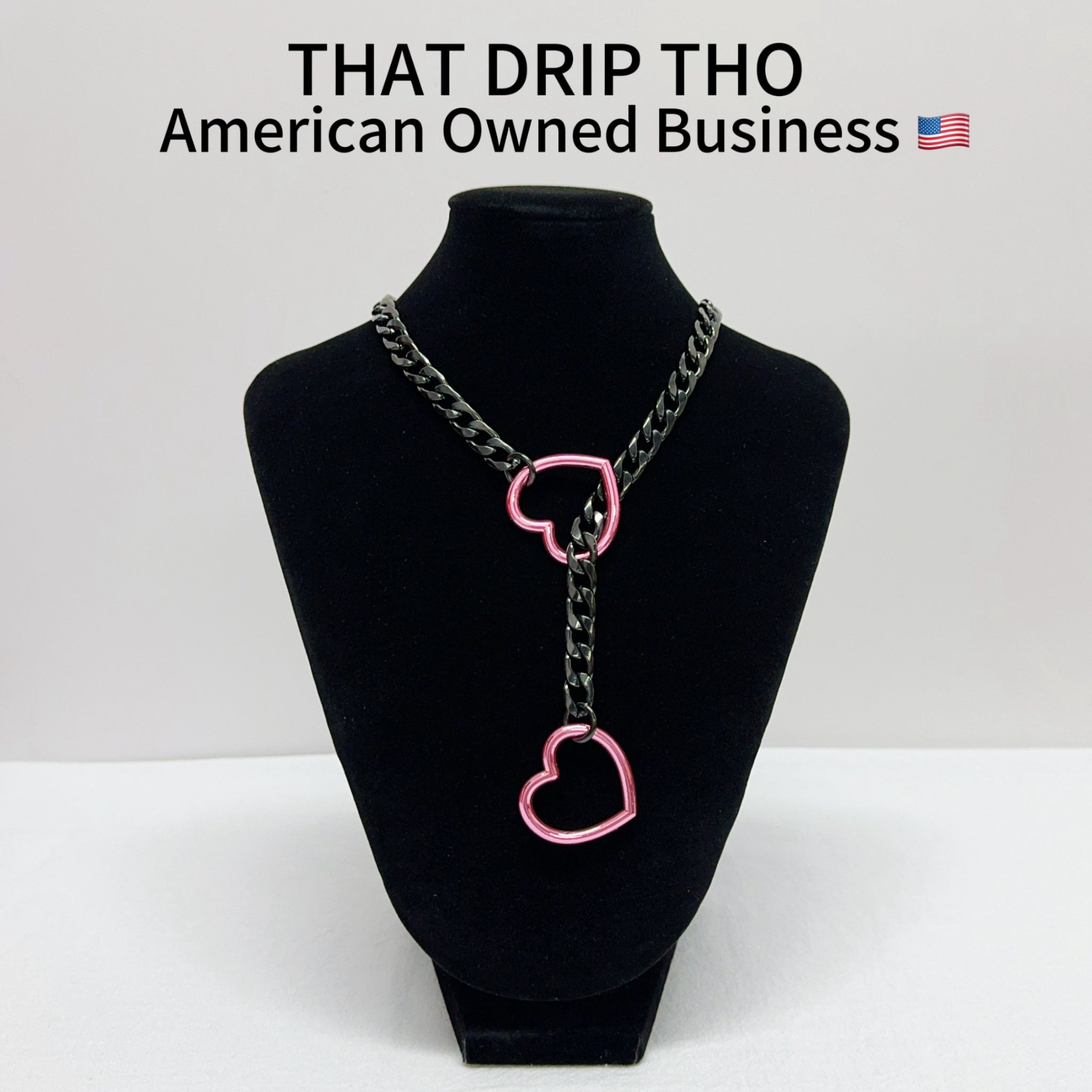 Luxe Chain (Besondere Halskette mit rosa Herz)