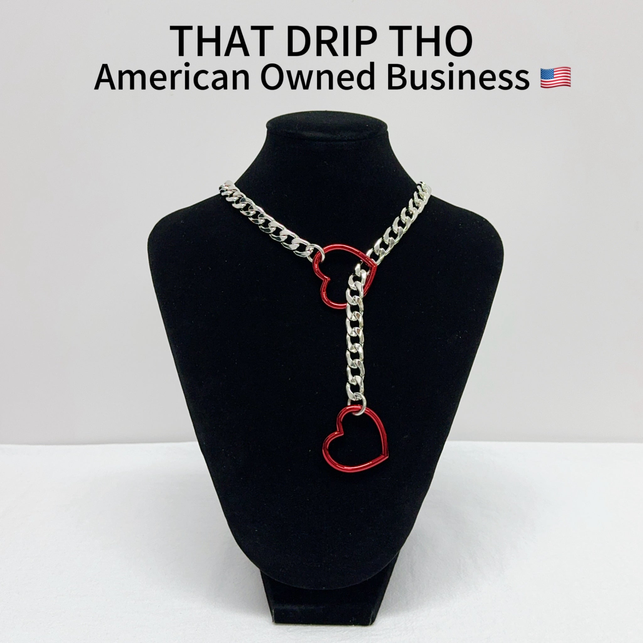 Double Red Heart Chain