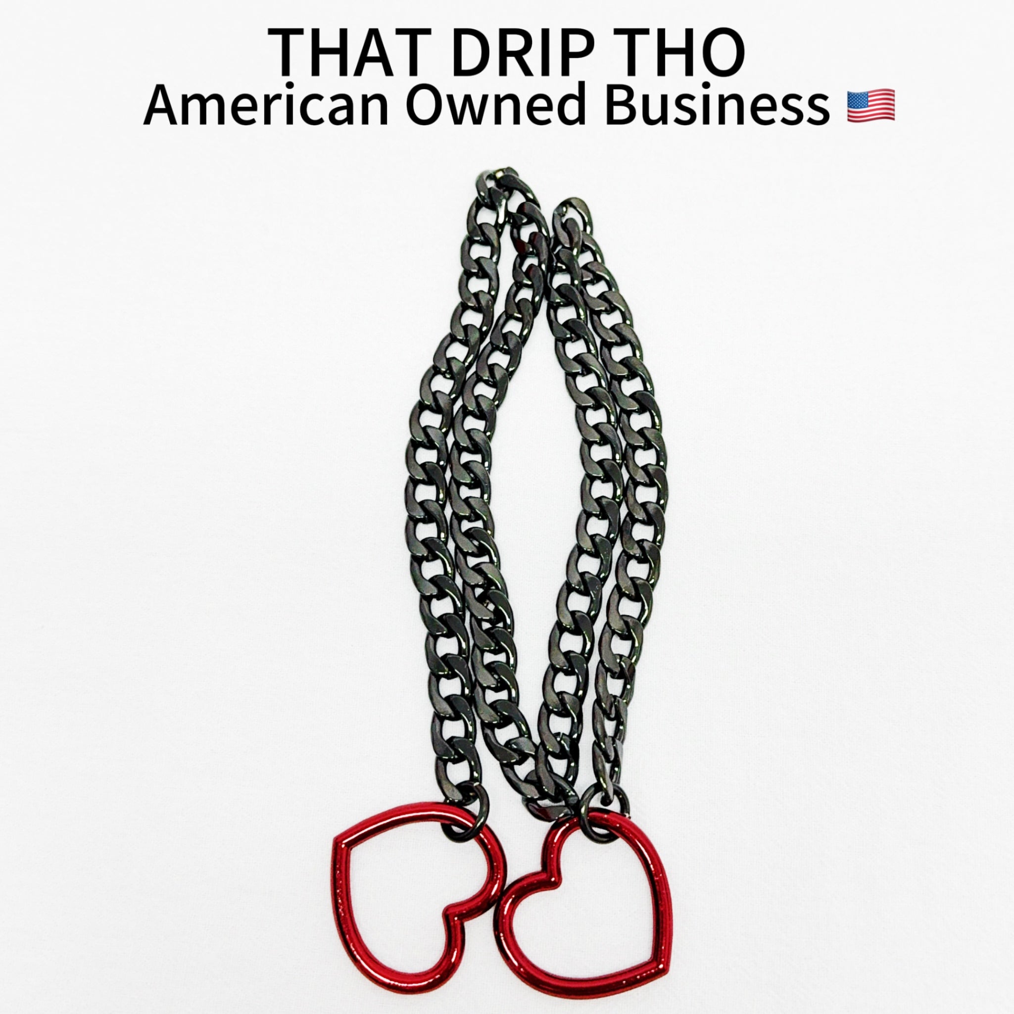 Double Red Heart Chain