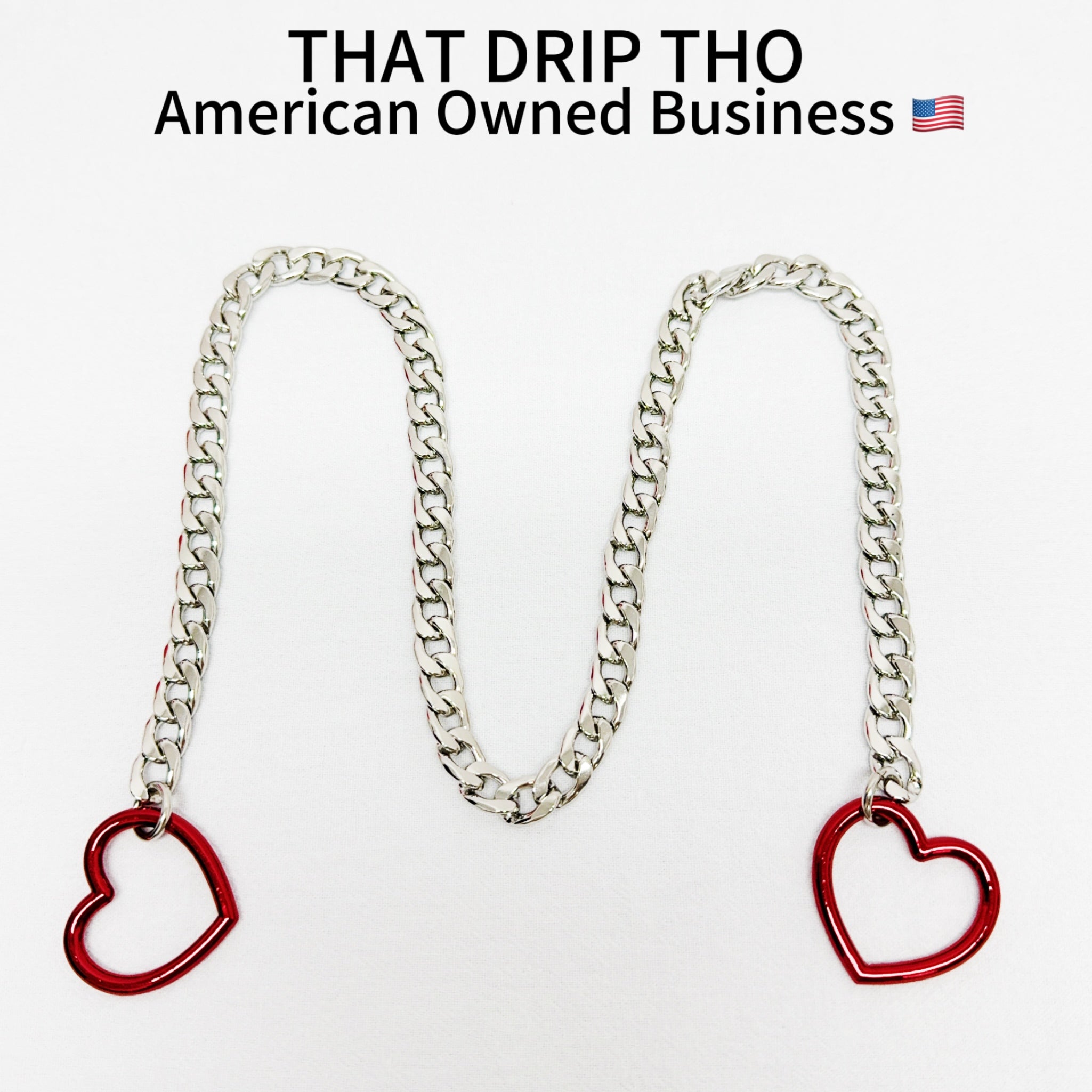 Double Red Heart Chain
