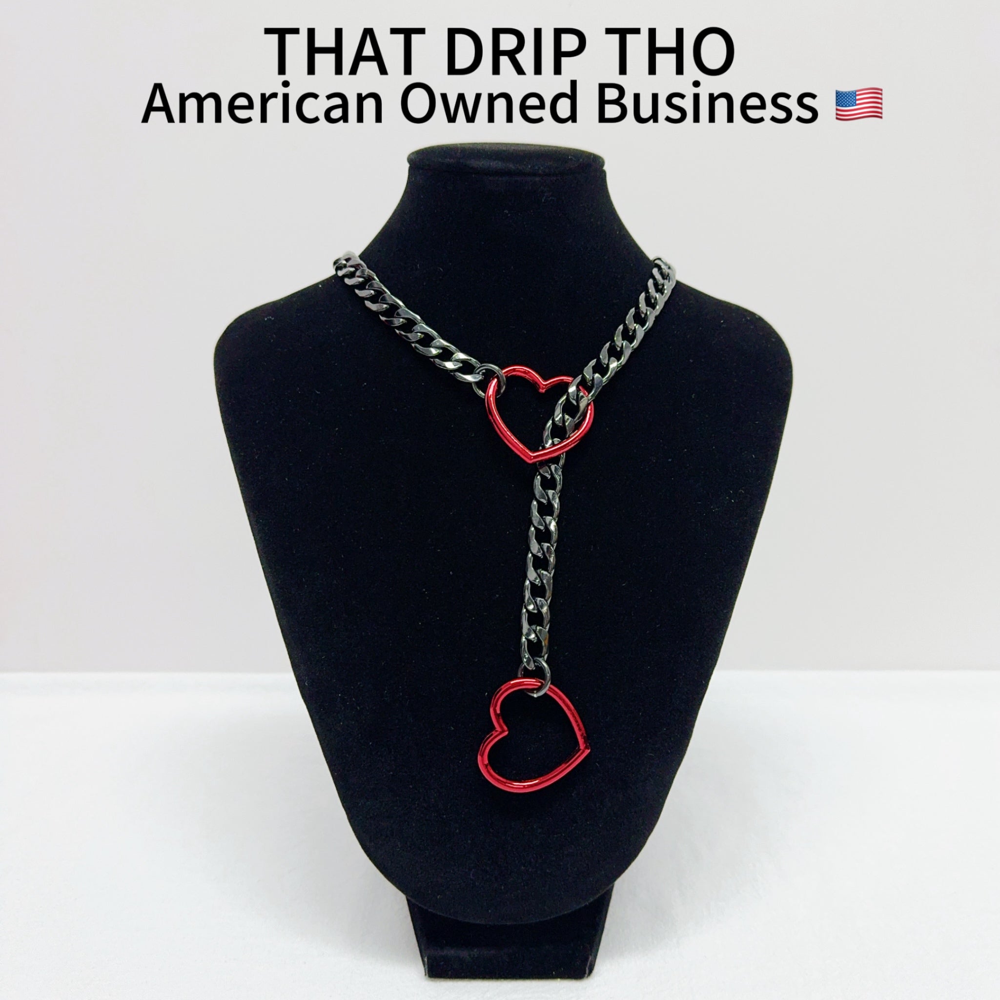 Double Red Heart Chain