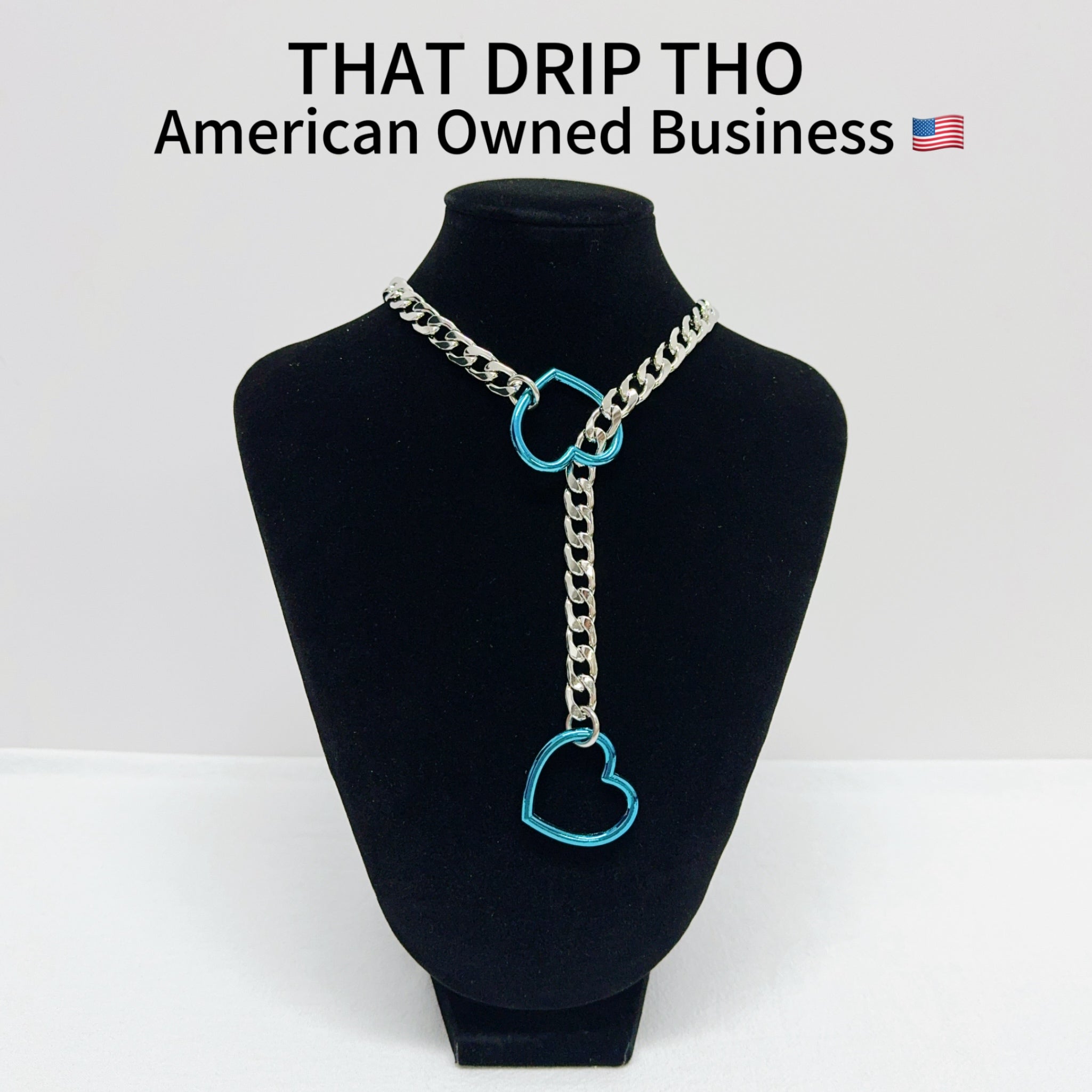 Luxe Chain (Besondere Halskette mit blauem Herz)