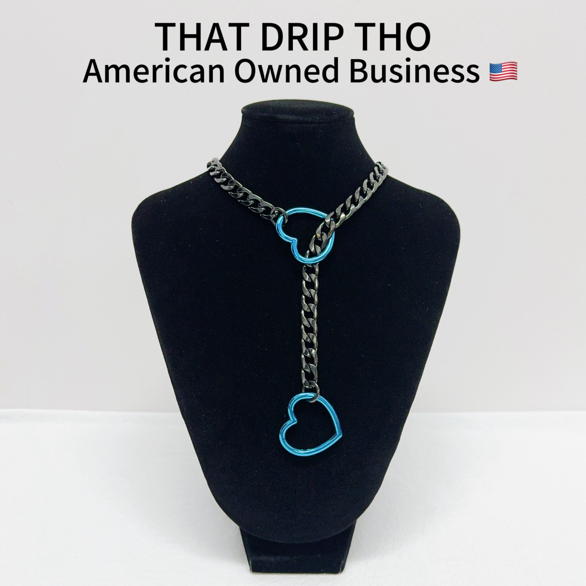 Luxe Chain (Besondere Halskette mit blauem Herz)