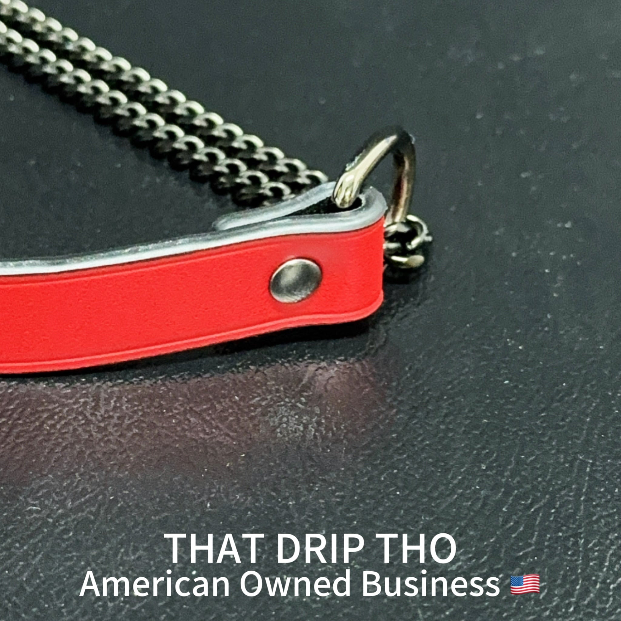 Luxe Chain (Fashion Layered Chain Leather Choker Necklace) (Premium Lucky Red Color)