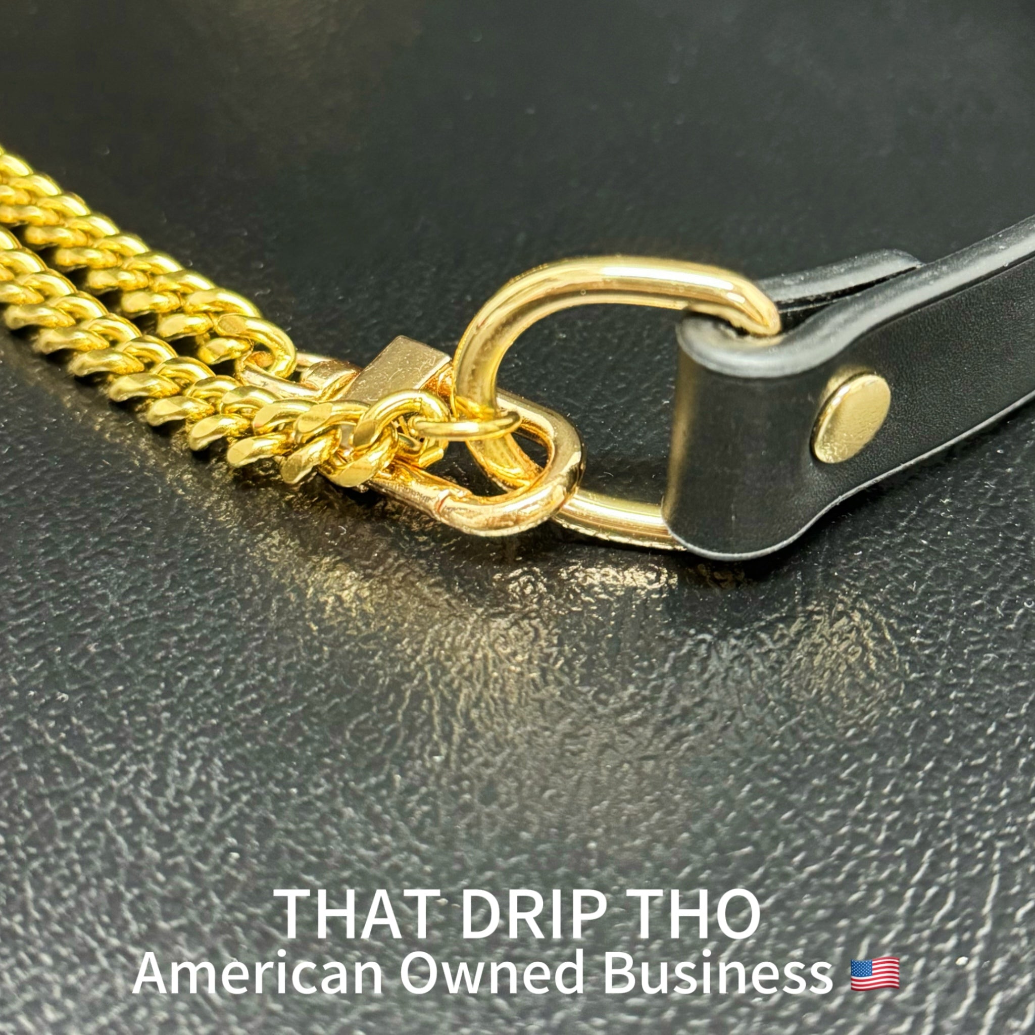 Luxe Chain (Fashion Layered Chain Leather Choker Necklace) (Gold Color Chain)