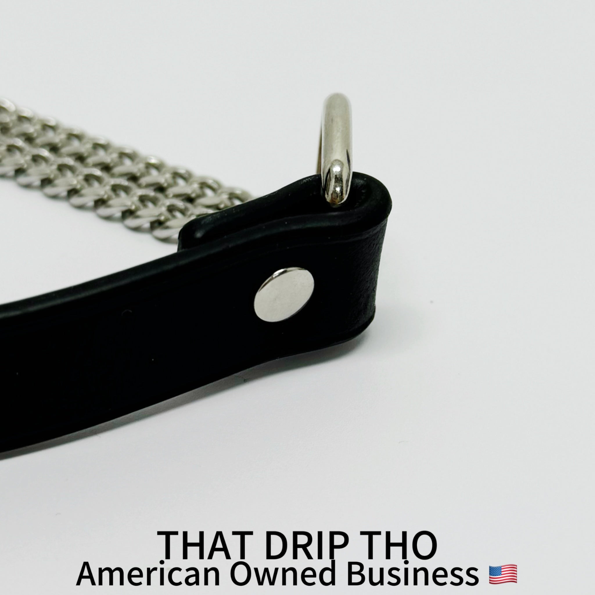 Luxe Chain (Fashion Layered Chain Leather Choker Necklace) (Classic Black Leather Silver Chain)