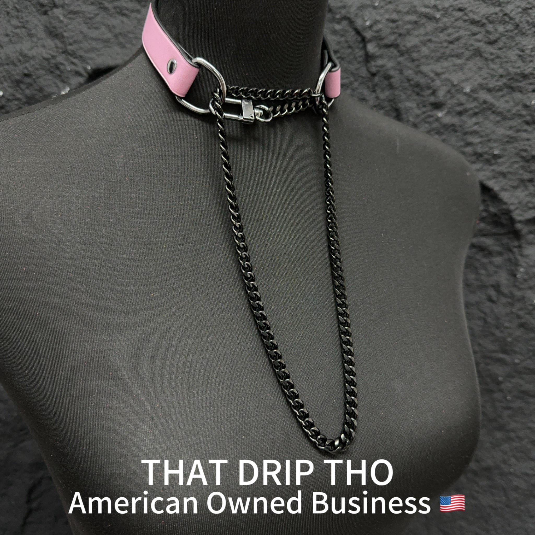 Luxe Chain (Fashion Layered Chain Leather Choker Necklace) (Premium Limited Cute Pink Color)