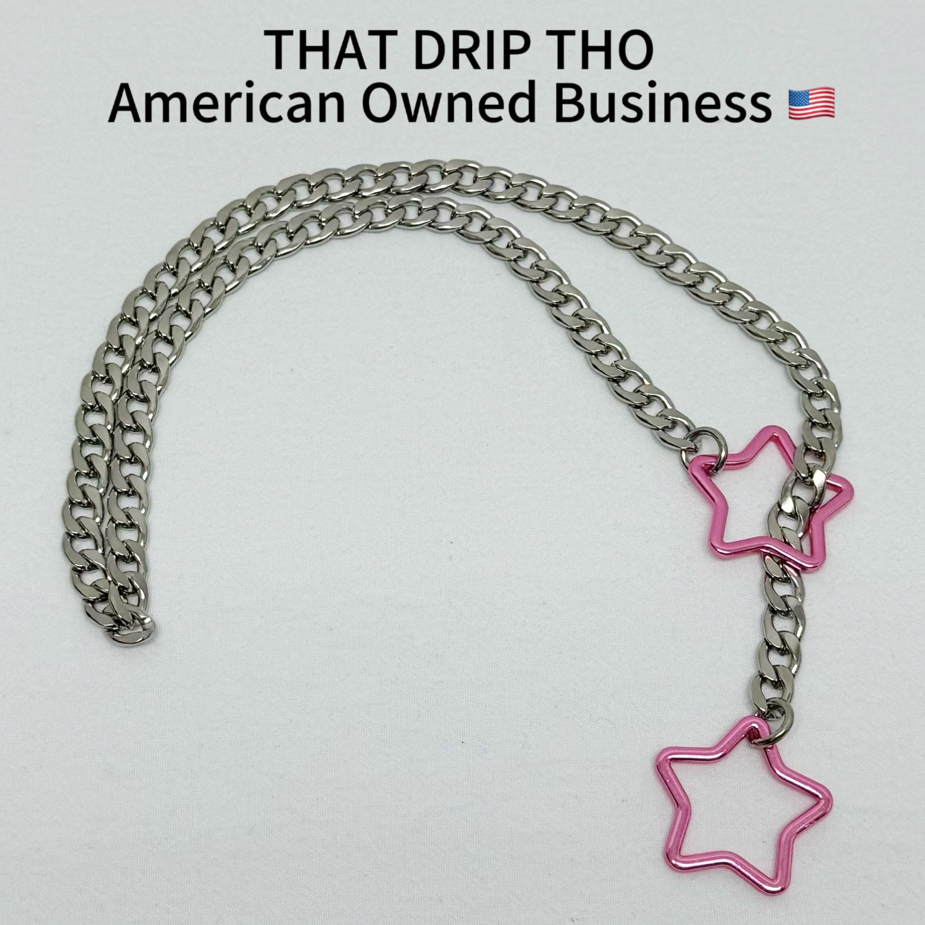Luxe Chain (Special Double Pink Star Pendants Necklace)