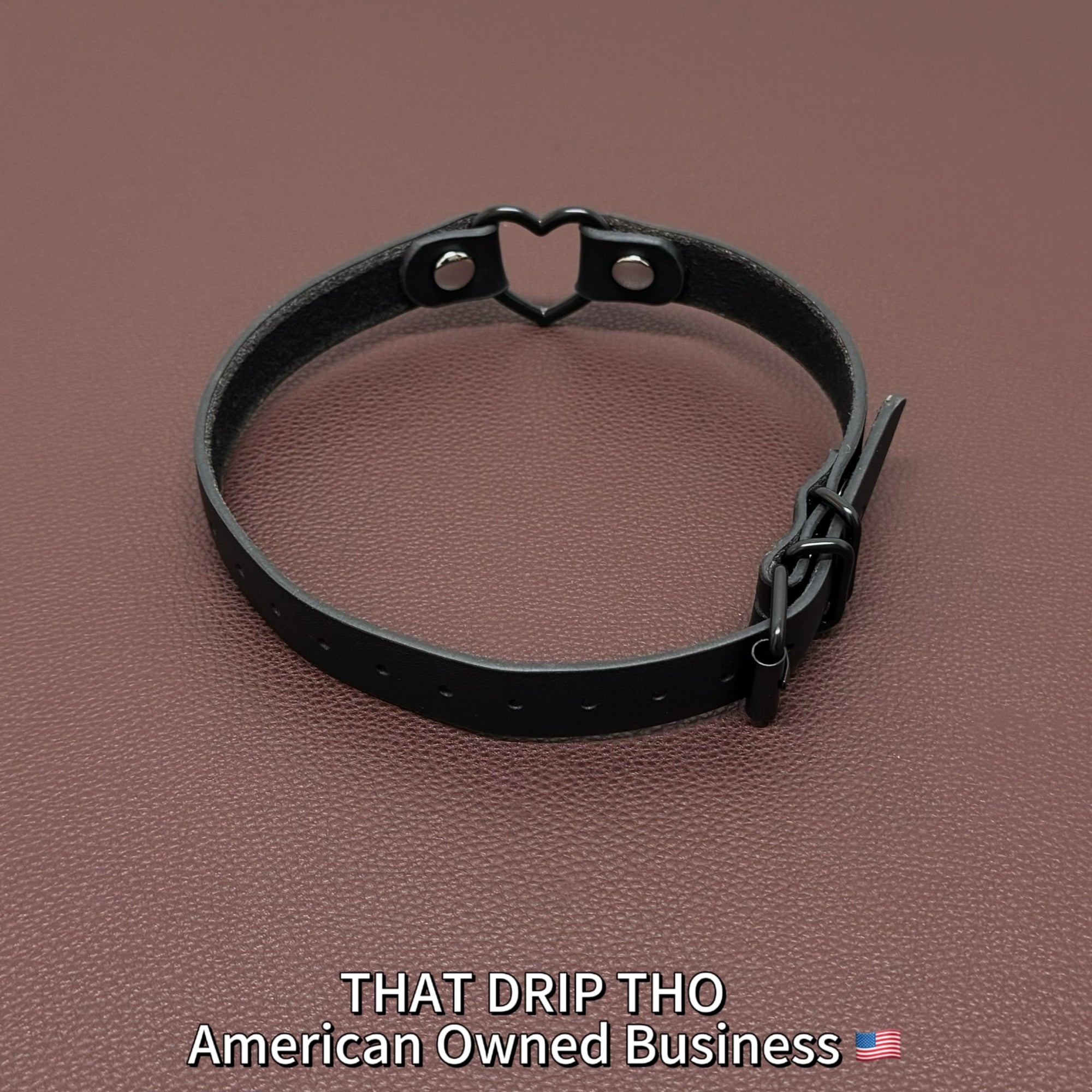 Luxe Chain( 3 in 1 Convertible Leather Bracelet, Handcuffs & Choker Necklace) ( Black Leather with Heart)