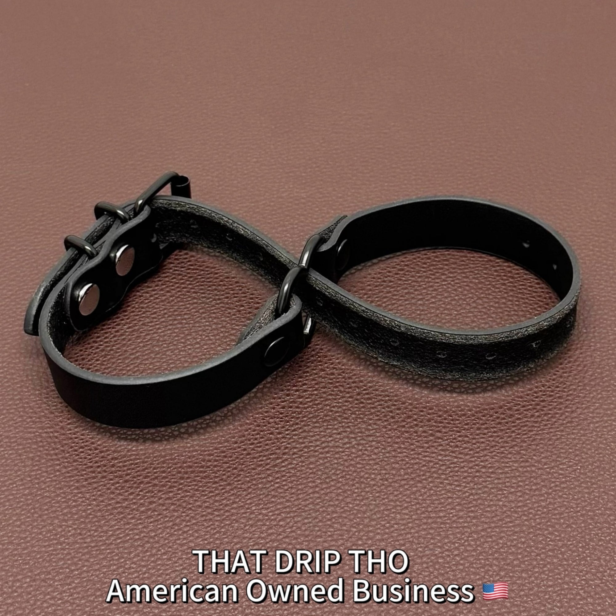 Luxe Chain( 3 in 1 Convertible Leather Bracelet, Handcuffs & Choker Necklace) ( Black Leather with Heart)
