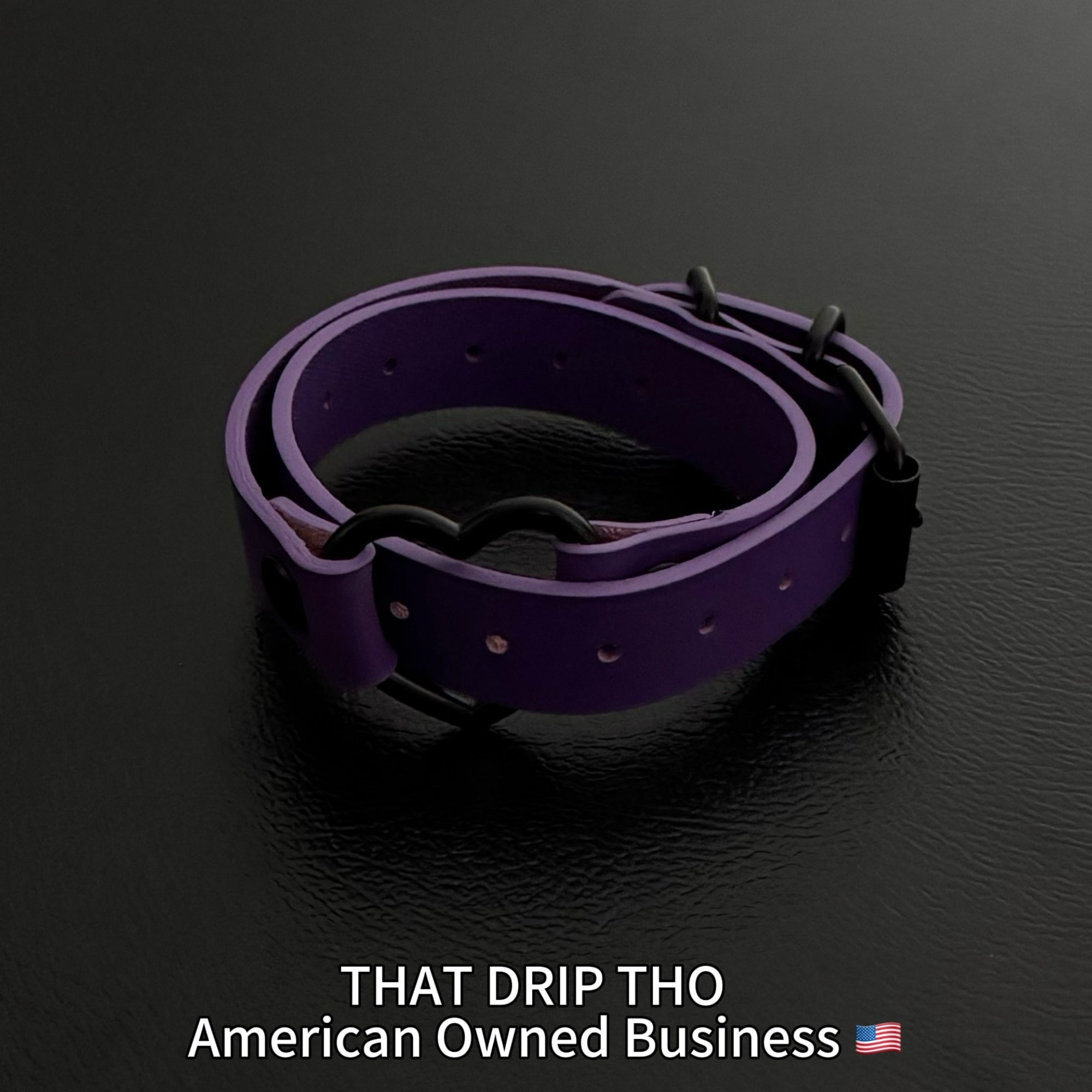 Luxe Chain( 3 in 1 Convertible Leather Bracelet, Handcuffs & Choker Necklace) ( Purple Leather with Heart)