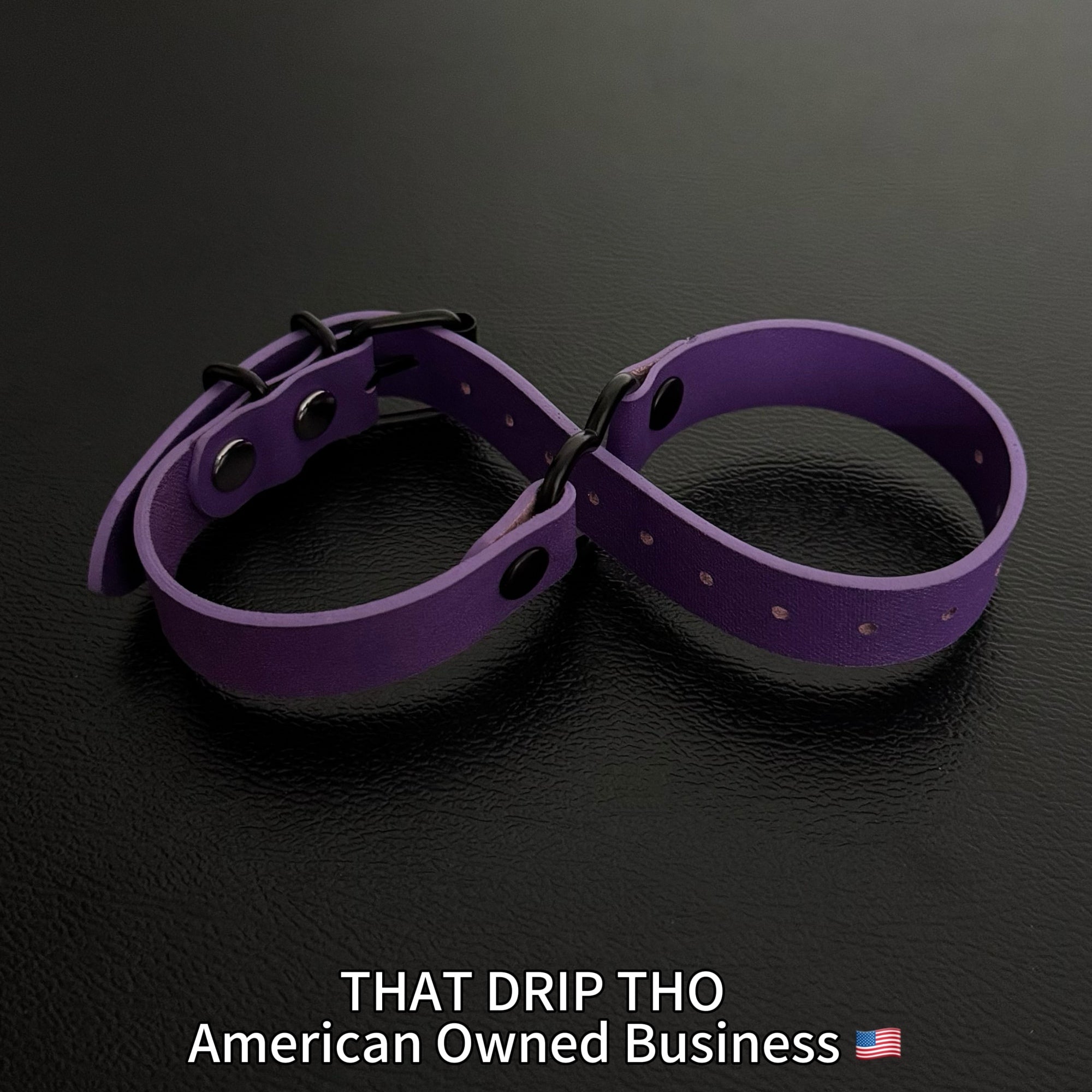 Luxe Chain( 3 in 1 Convertible Leather Bracelet, Handcuffs & Choker Necklace) ( Purple Leather with Heart)