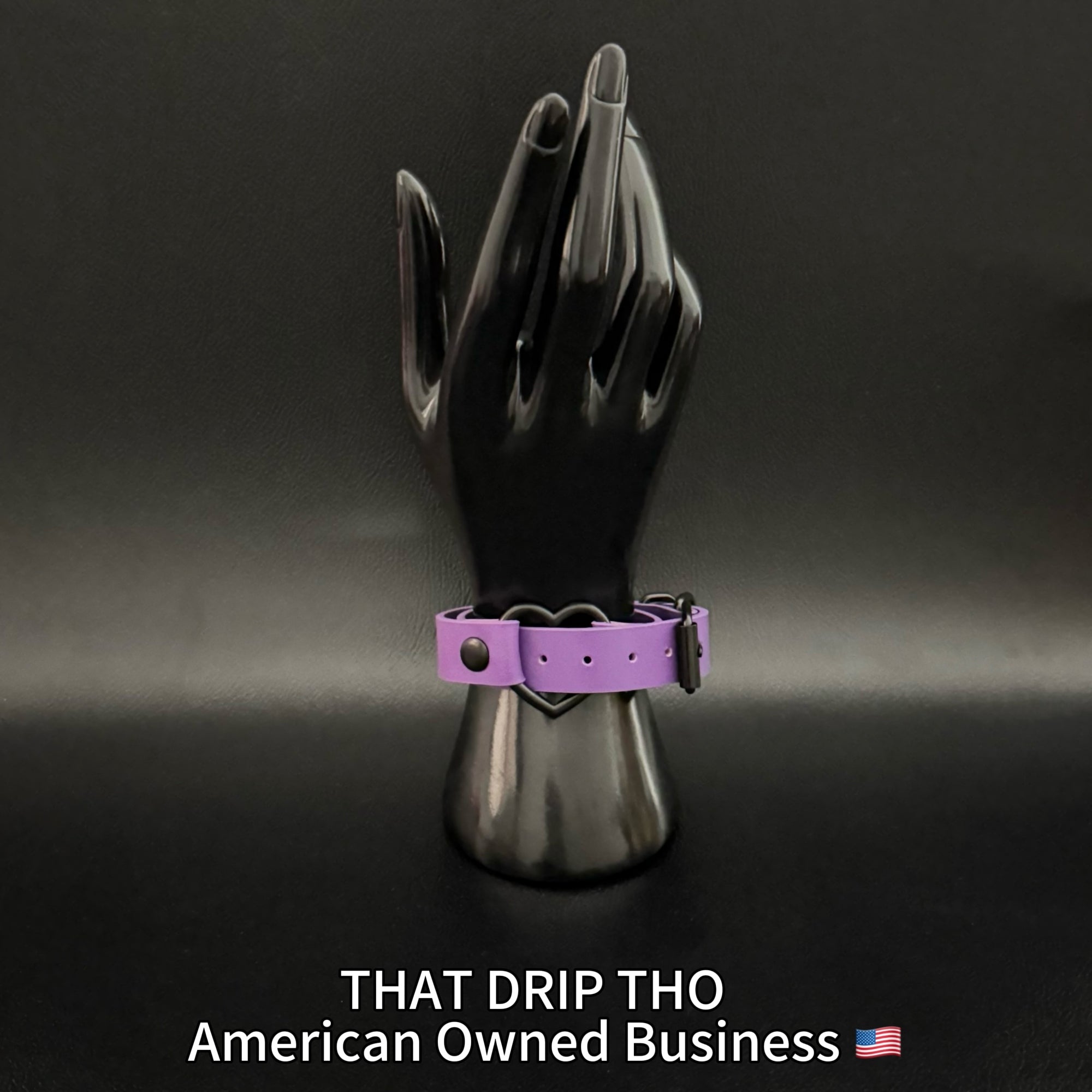 Luxe Chain( 3 in 1 Convertible Leather Bracelet, Handcuffs & Choker Necklace) ( Purple Leather with Heart)