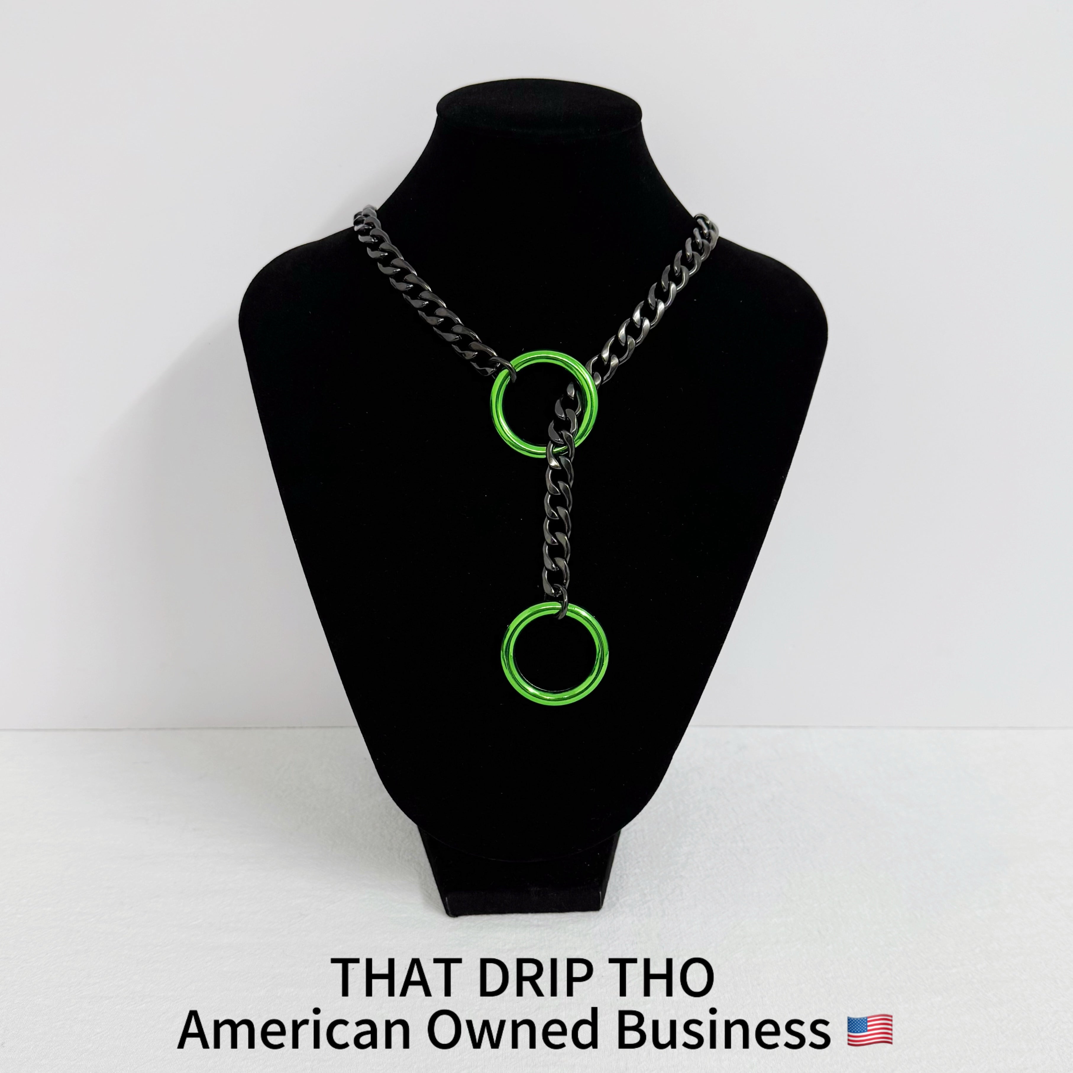 Luxe Chain (Besondere Halskette mit grünem Herz)