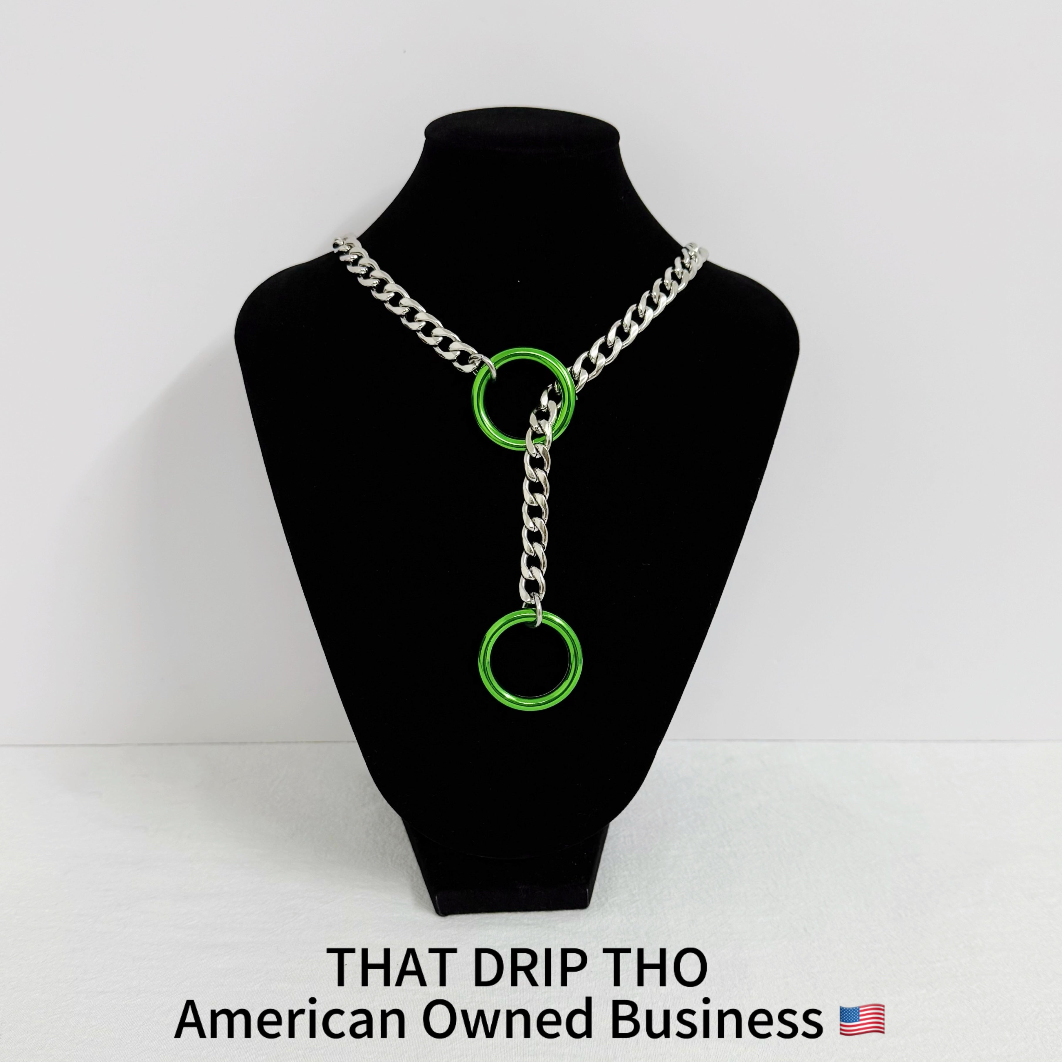 Luxe Chain (Besondere Halskette mit grünem Herz)