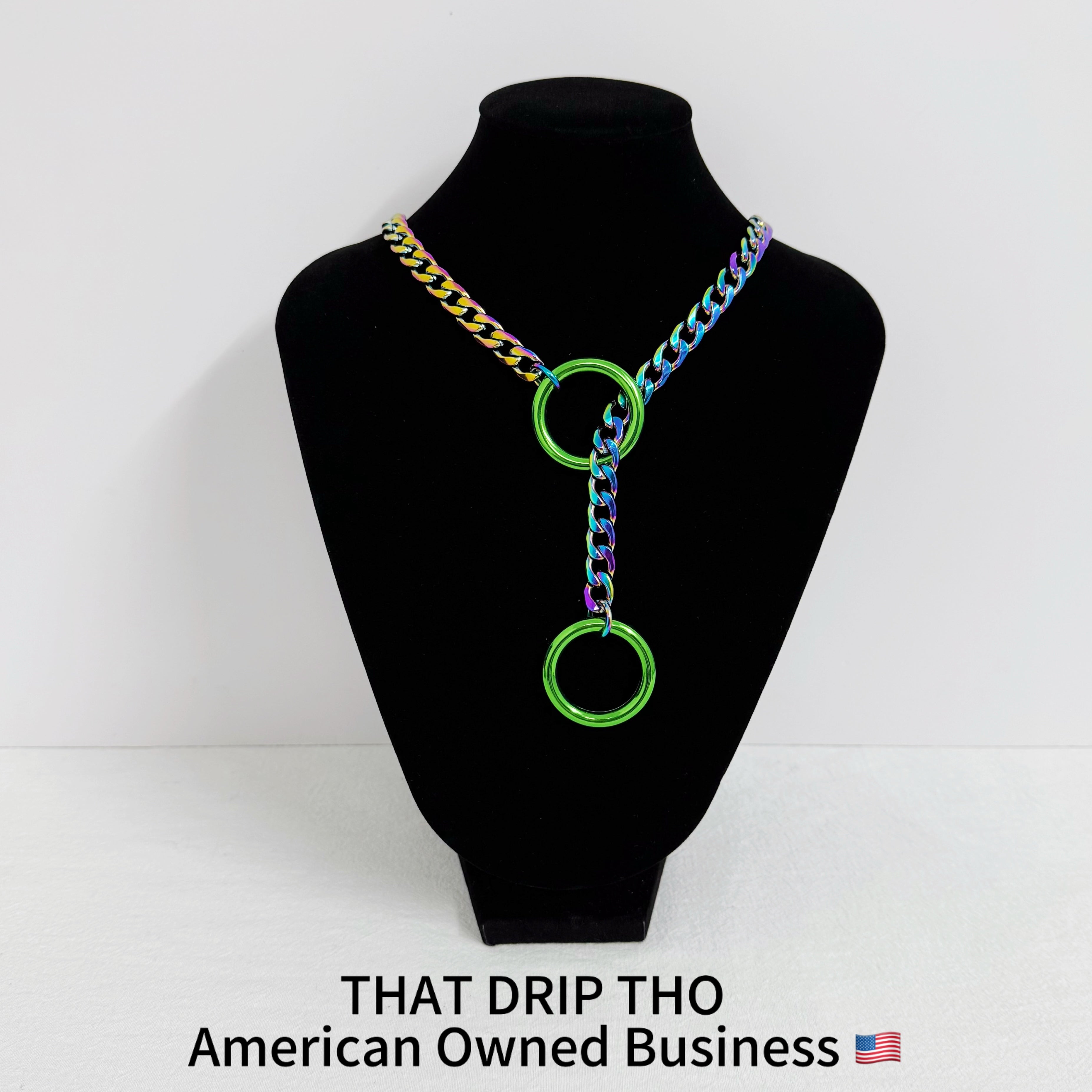 Luxe Chain (Besondere Halskette mit grünem Herz)