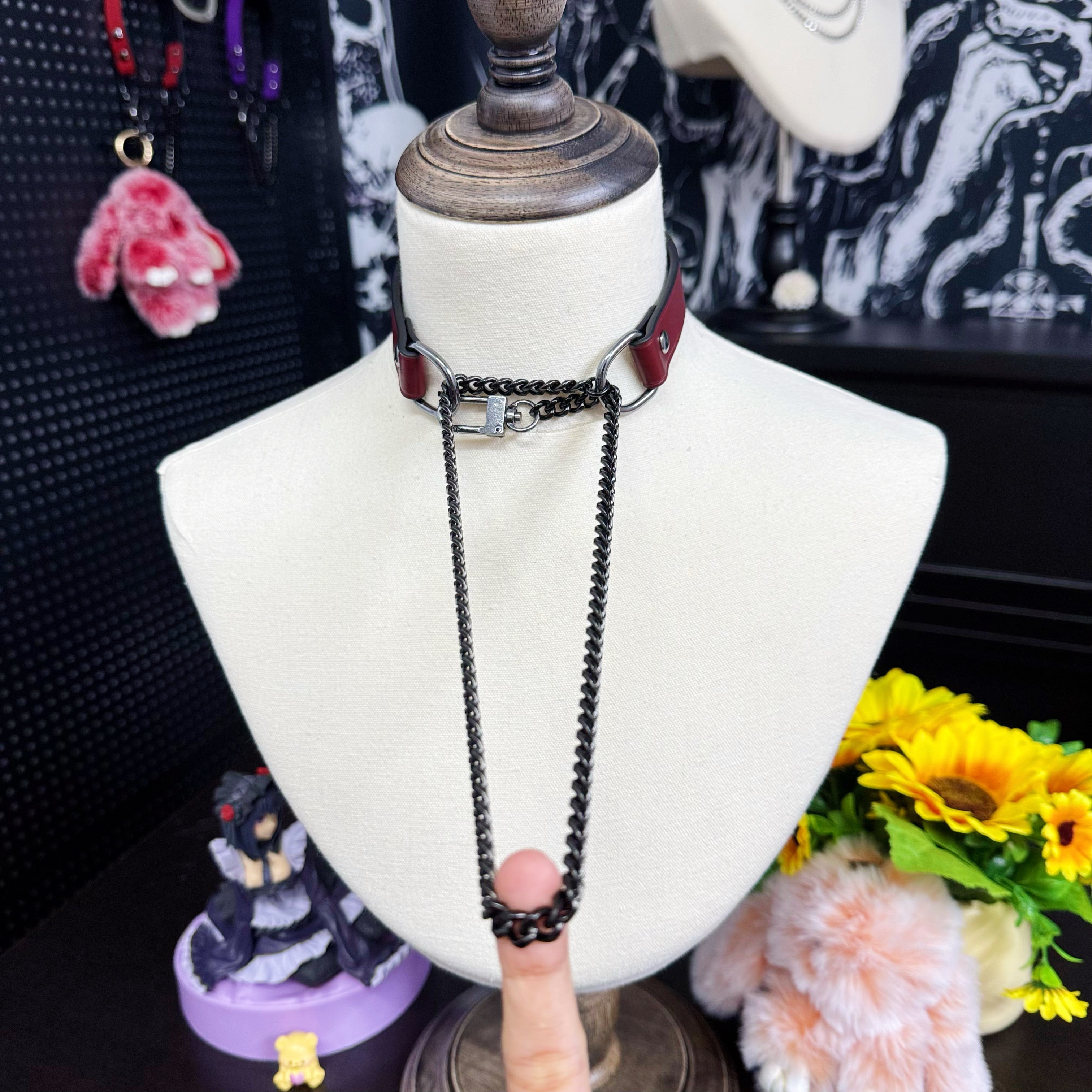 Luxe Chain (Fashion Layered Chain Leather Choker Necklace) (Premium Limited Jam Color)