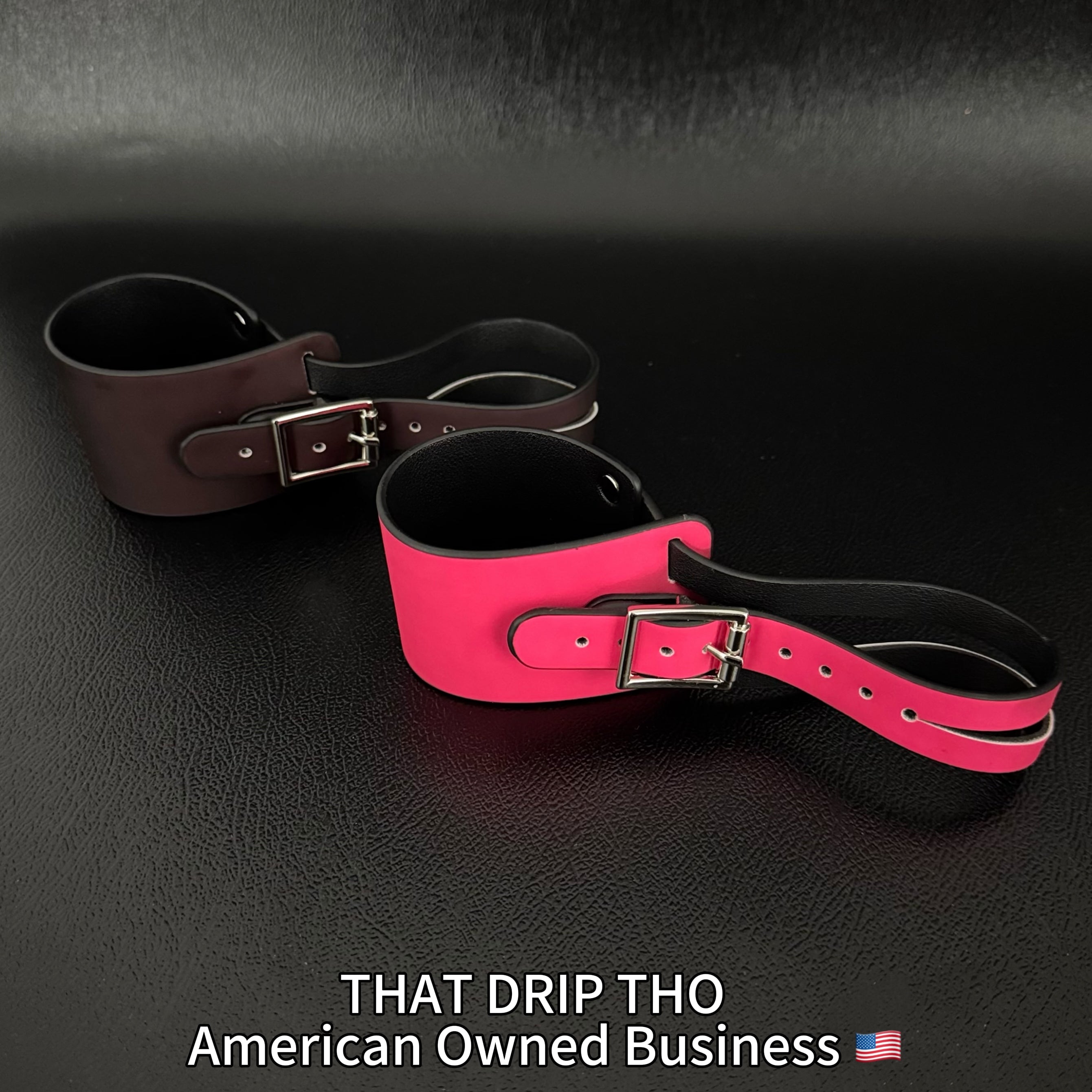 Unisex Color-Changing Leather Dual-Wear Bracelet-Wine Red to Pink (Heat Reactive)