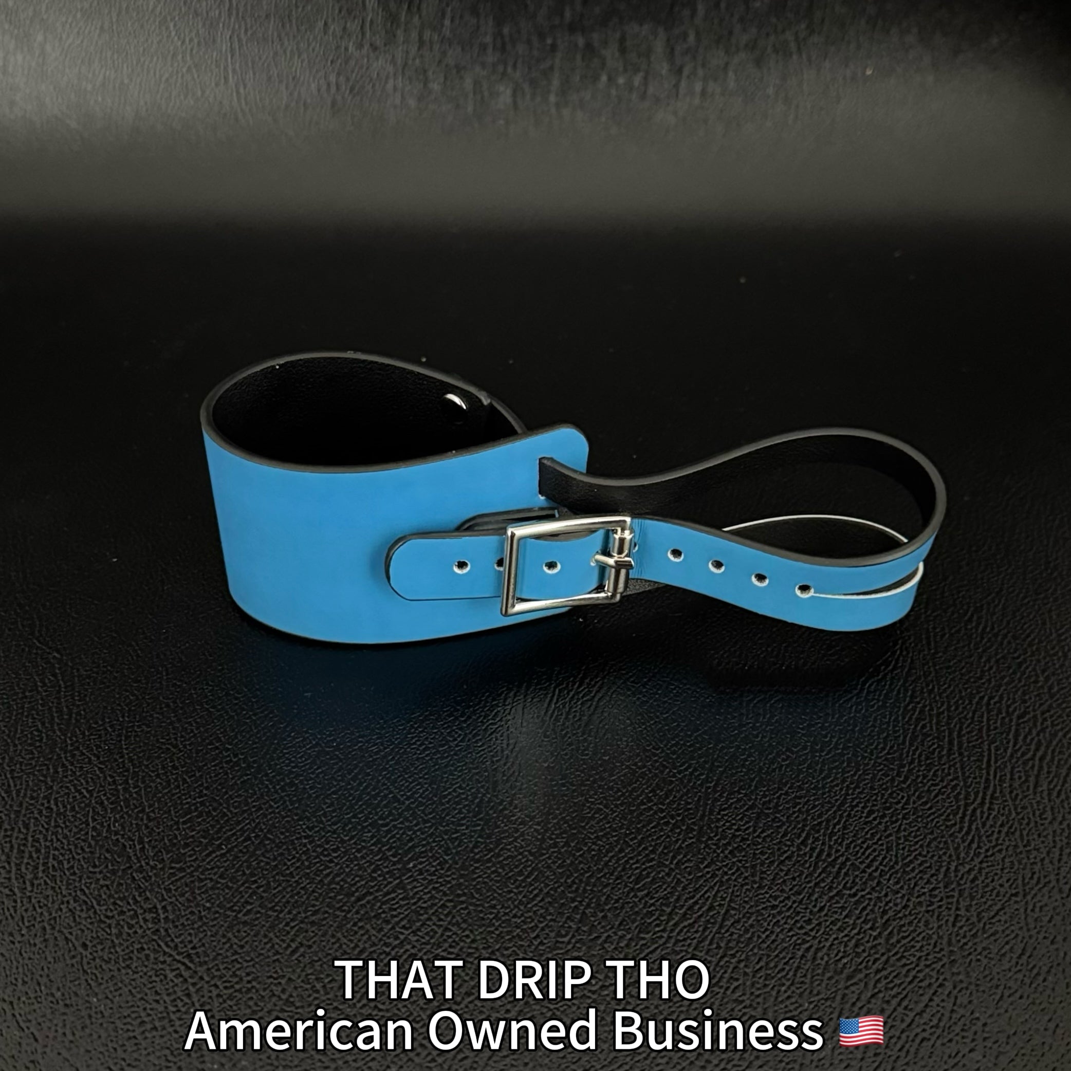 Unisex Color-Changing Leather Dual-Wear Bracelet-Charcoal to Blue (Heat Reactive)