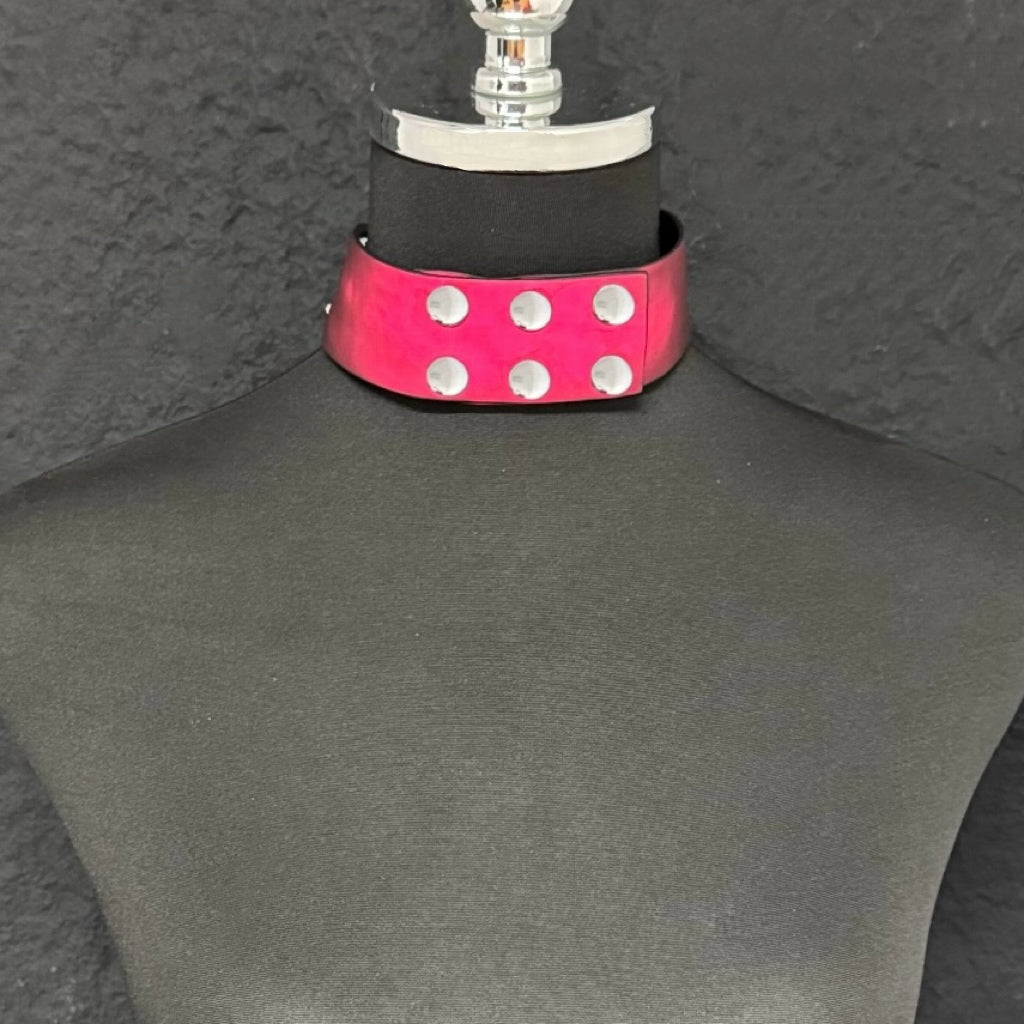 Unisex Dual-Wear Leather Fringe Wrap Bracelet (Heat Reactive)-Wine Red to Pink
