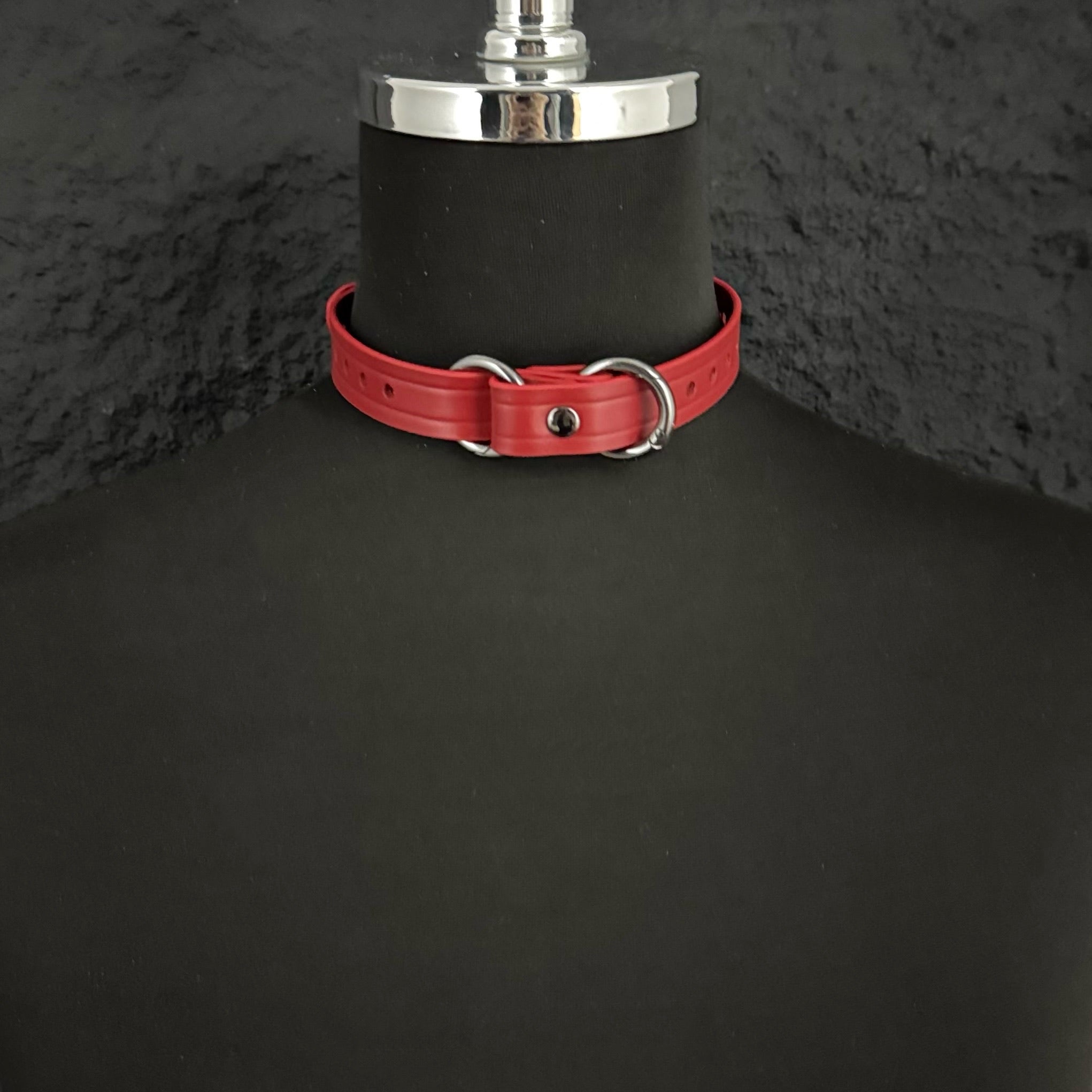 Boundless Leather Chain Set, 6 in 1 (Red Leather-Black Chains)