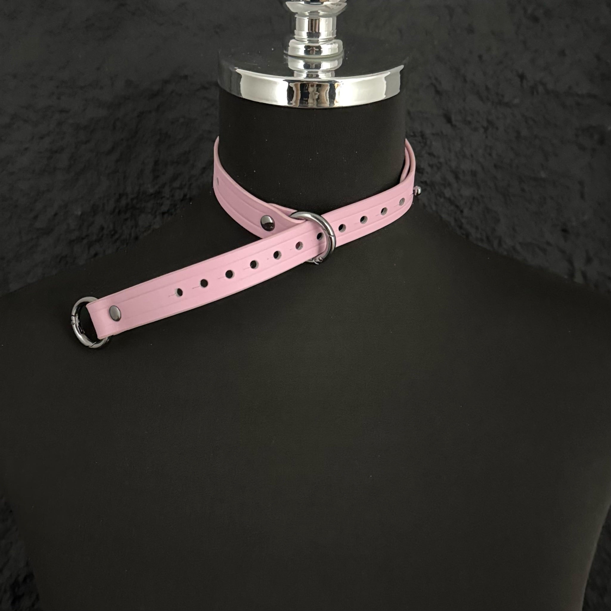 Boundless Leather Chain Set, 6 in 1 (Pink Leather-Black Chains)