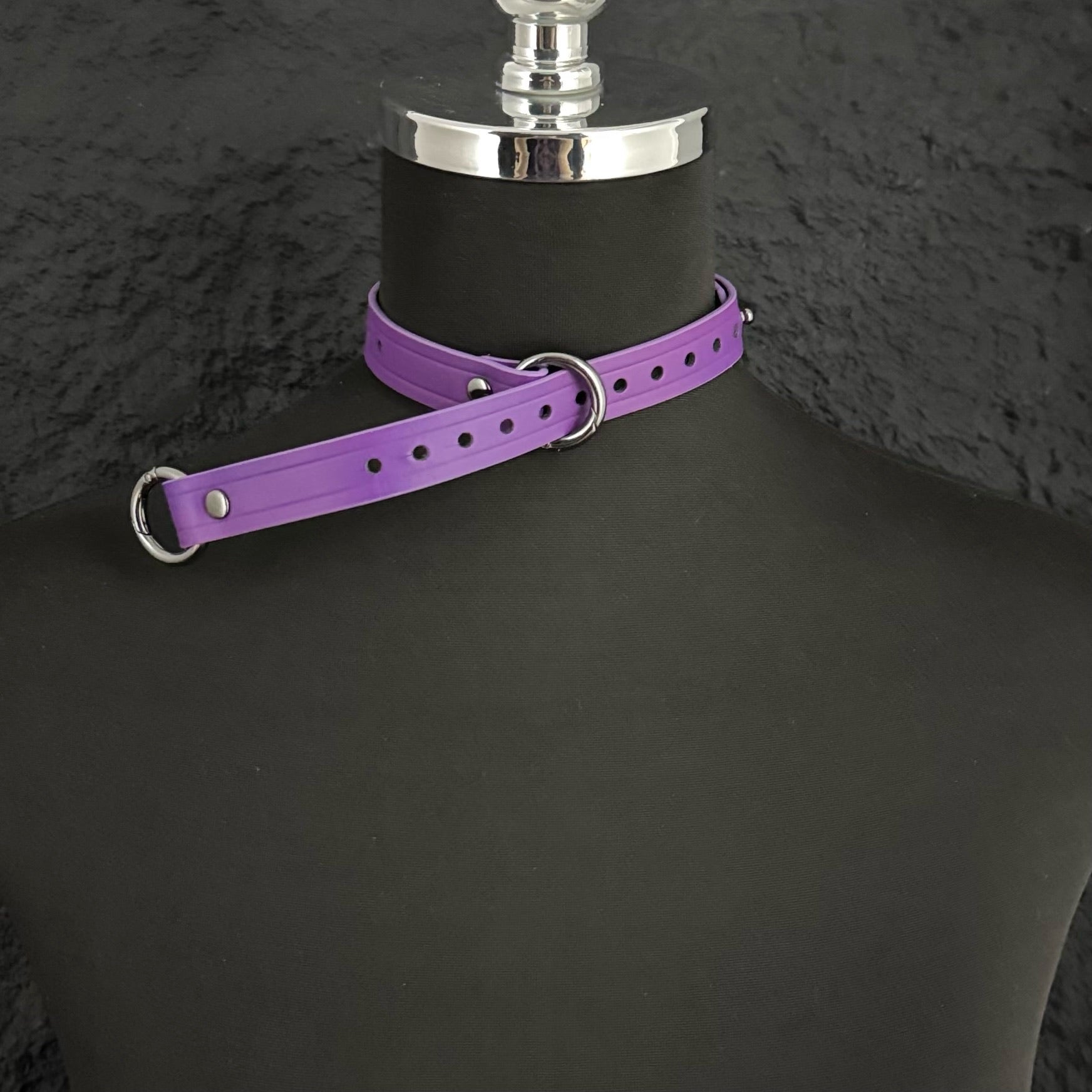 Boundless Leather Chain Set, 6 in 1 (Purple Leather-Black Chains)