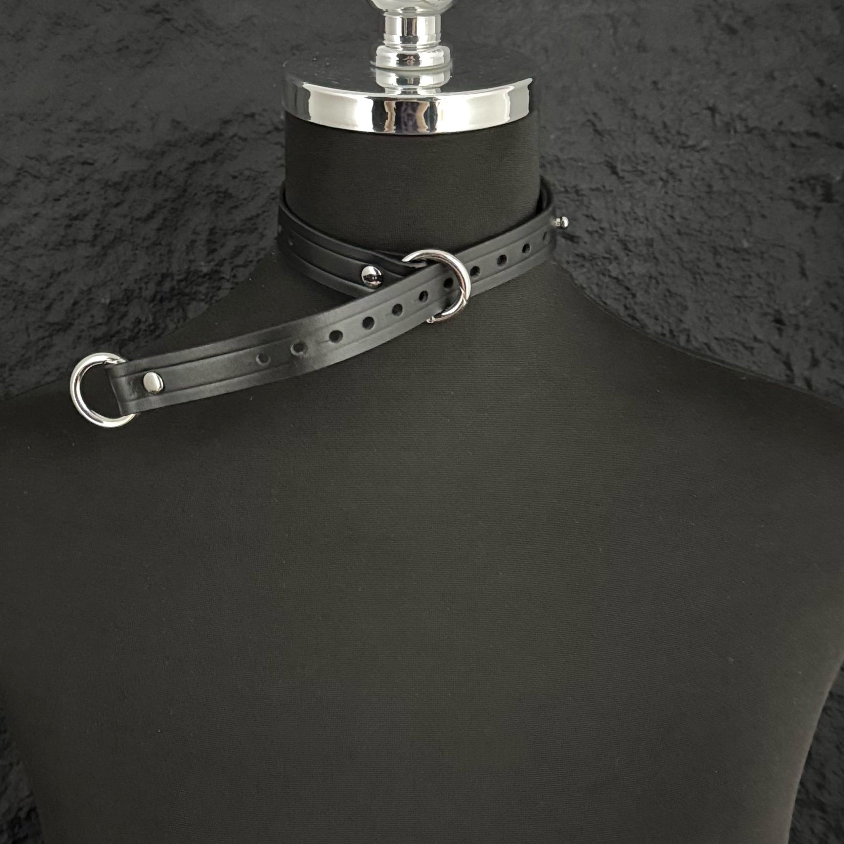Boundless Leather Chain Set, 6 in 1 (Black Leather-Silver Chains)