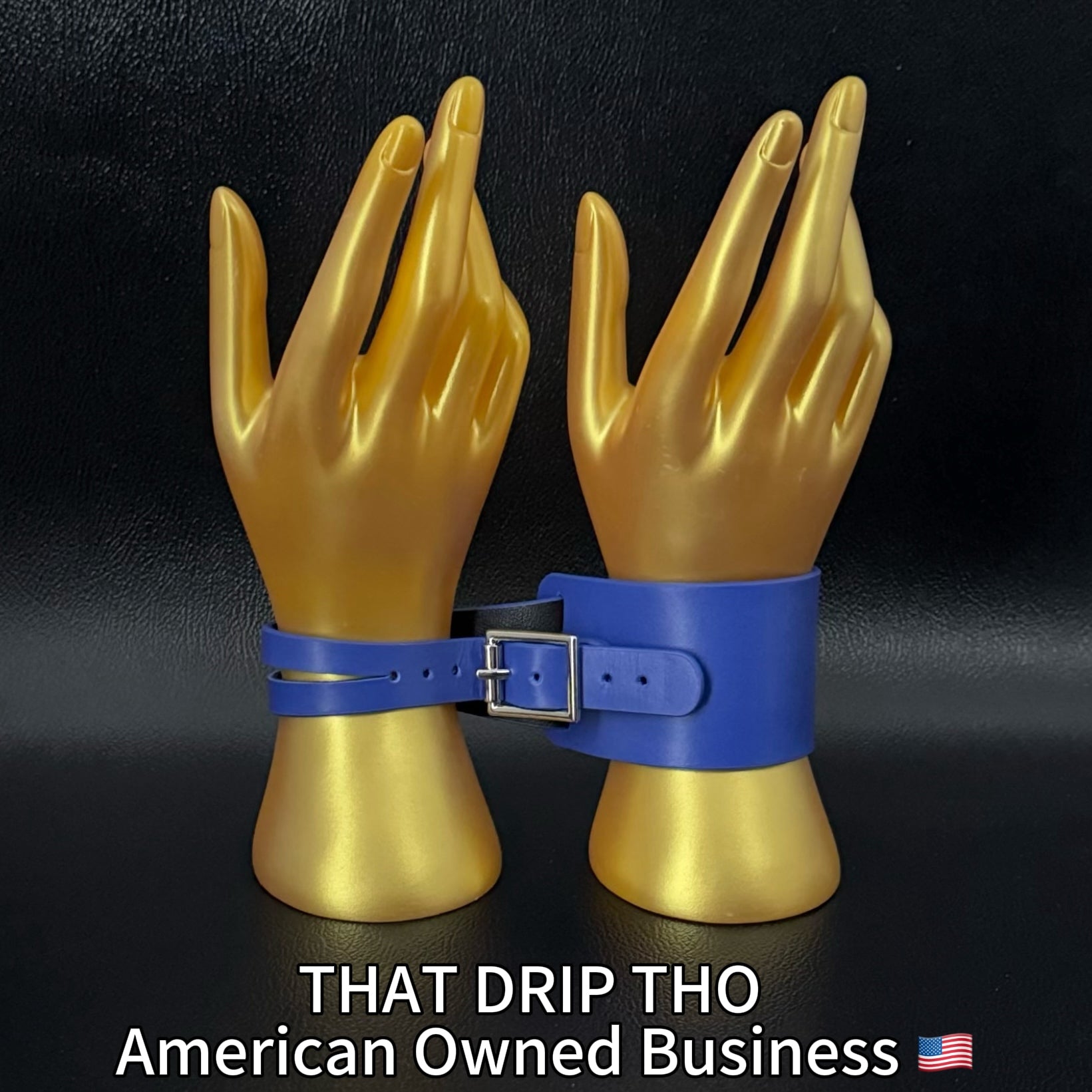 Unisex SubBlue Leather Dual-Wear Bracelet-(Non Heat Reactive)