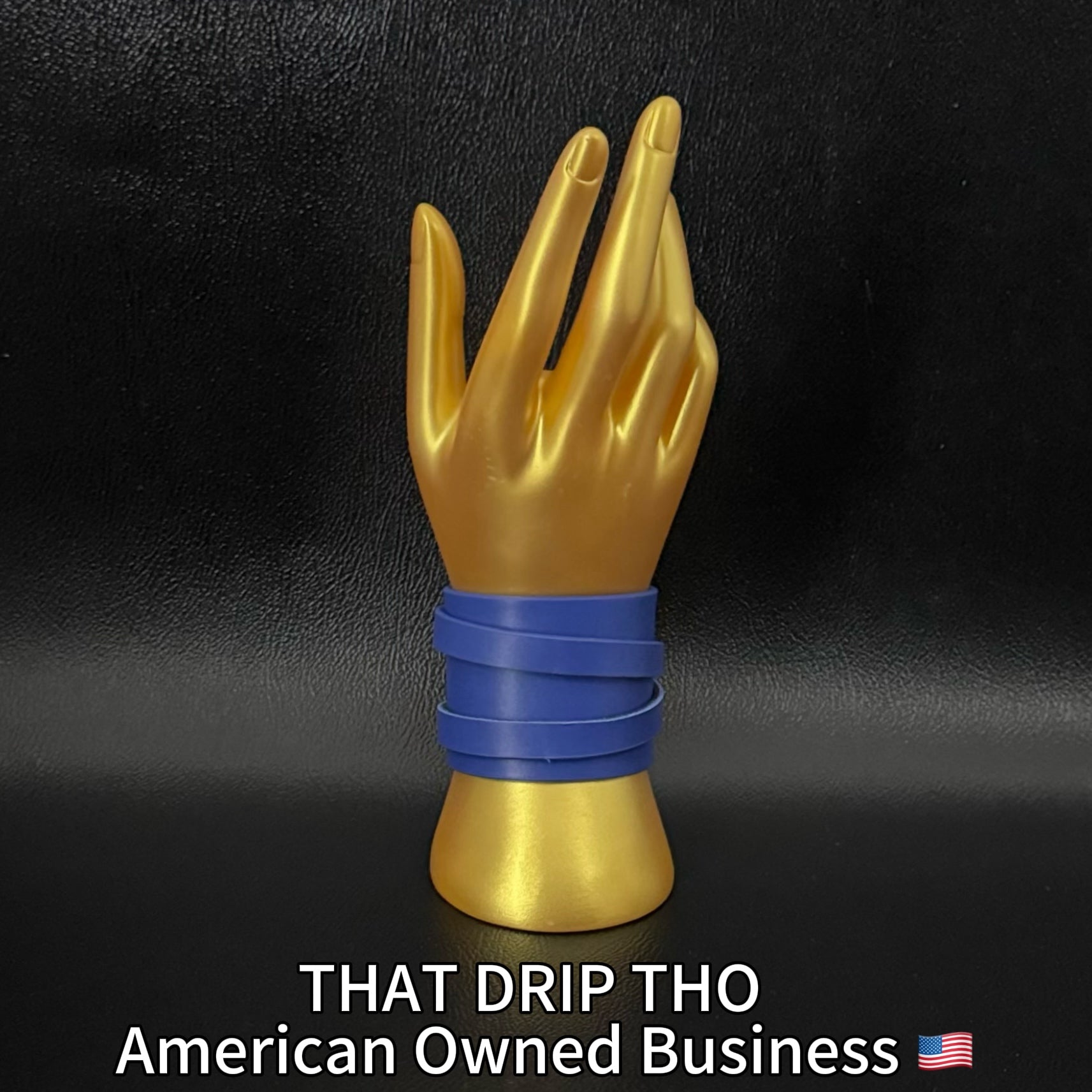 Unisex SubBlue Leather Dual-Wear Bracelet-(Non Heat Reactive)