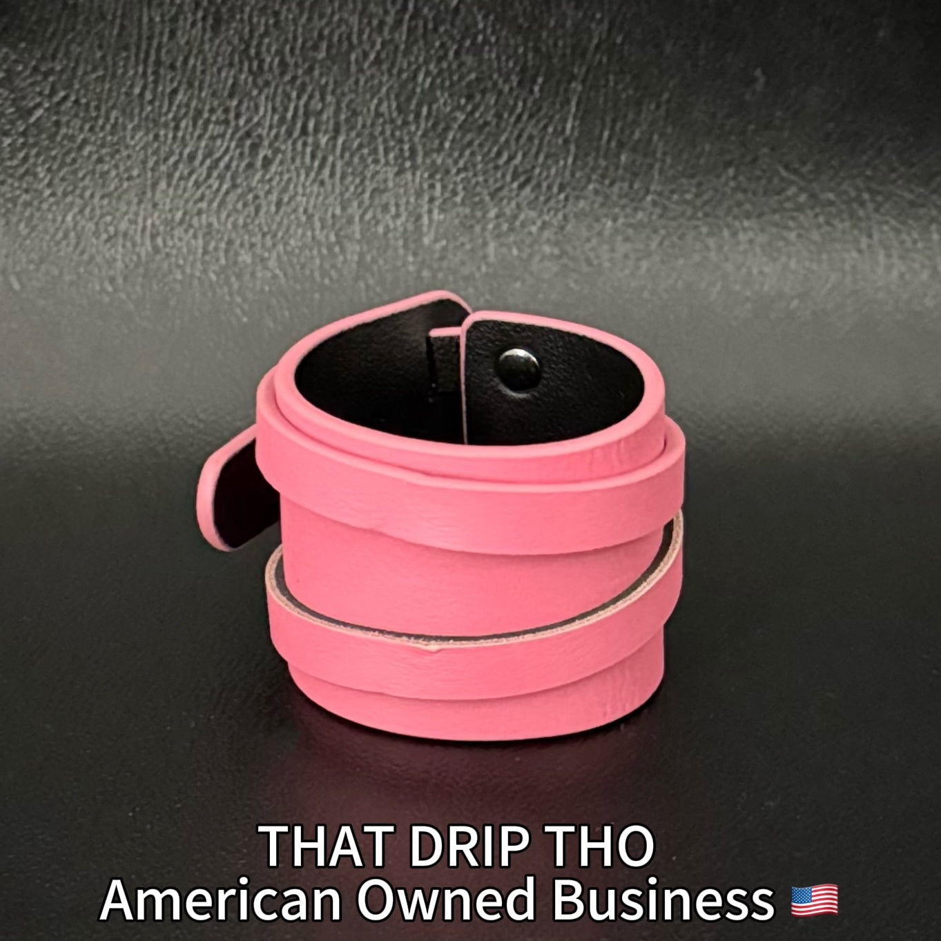 Unisex BlushPink Leather Dual-Wear Bracelet-(Non Heat Reactive)