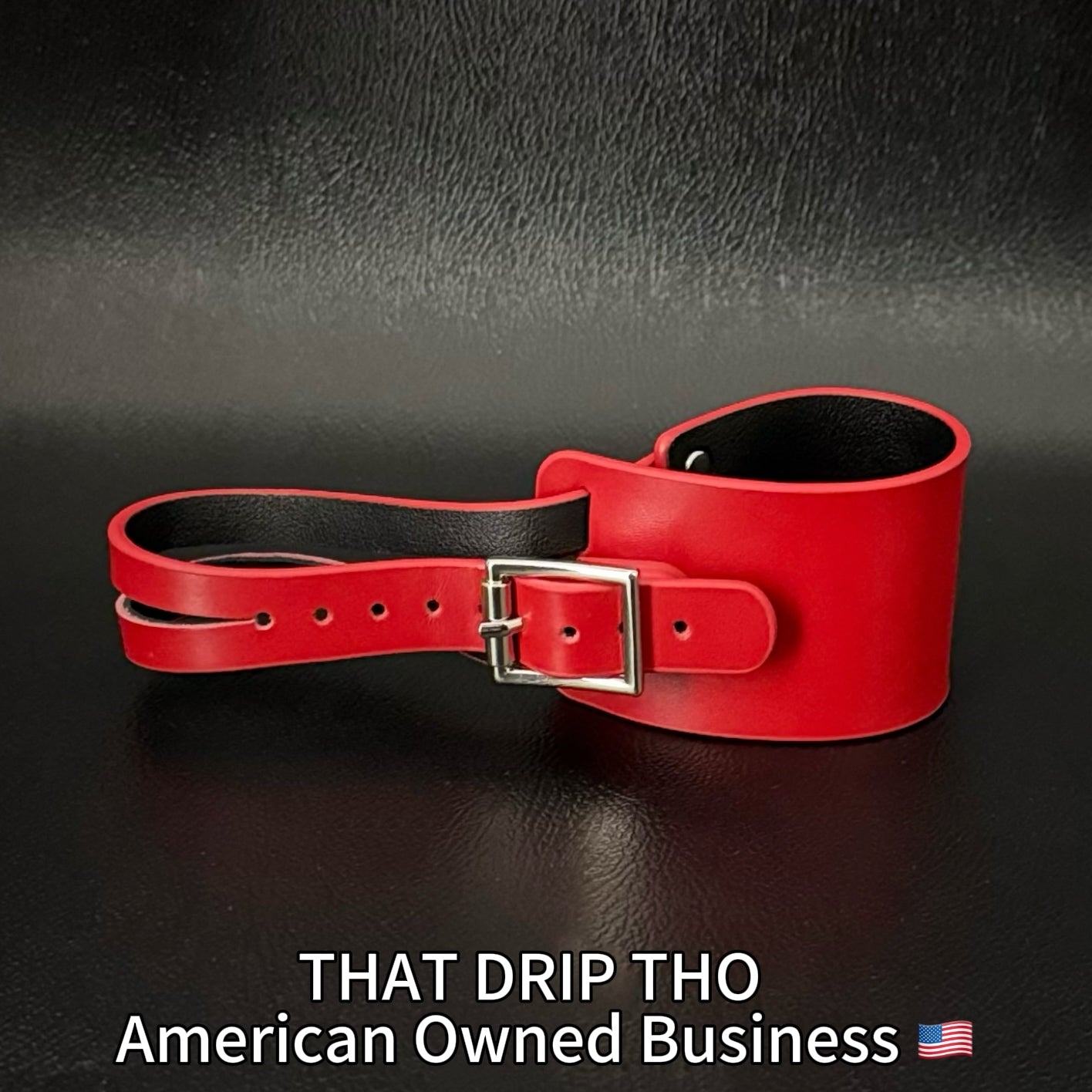 Unisex BurnRed Leather Dual-Wear Bracelet-(Non Heat Reactive)
