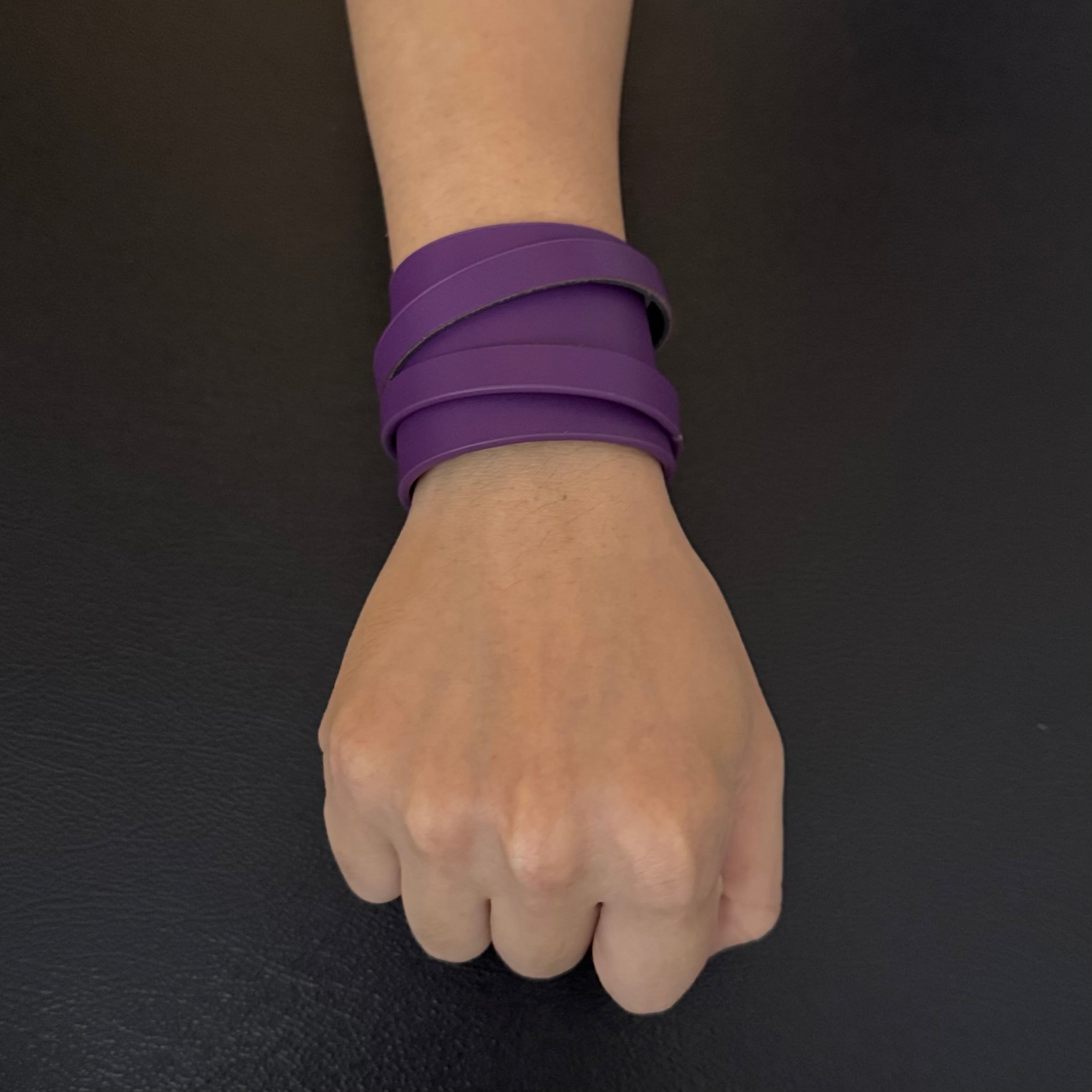 Unisex ObeyPurple Leather Dual-Wear Bracelet-(Non Heat Reactive)