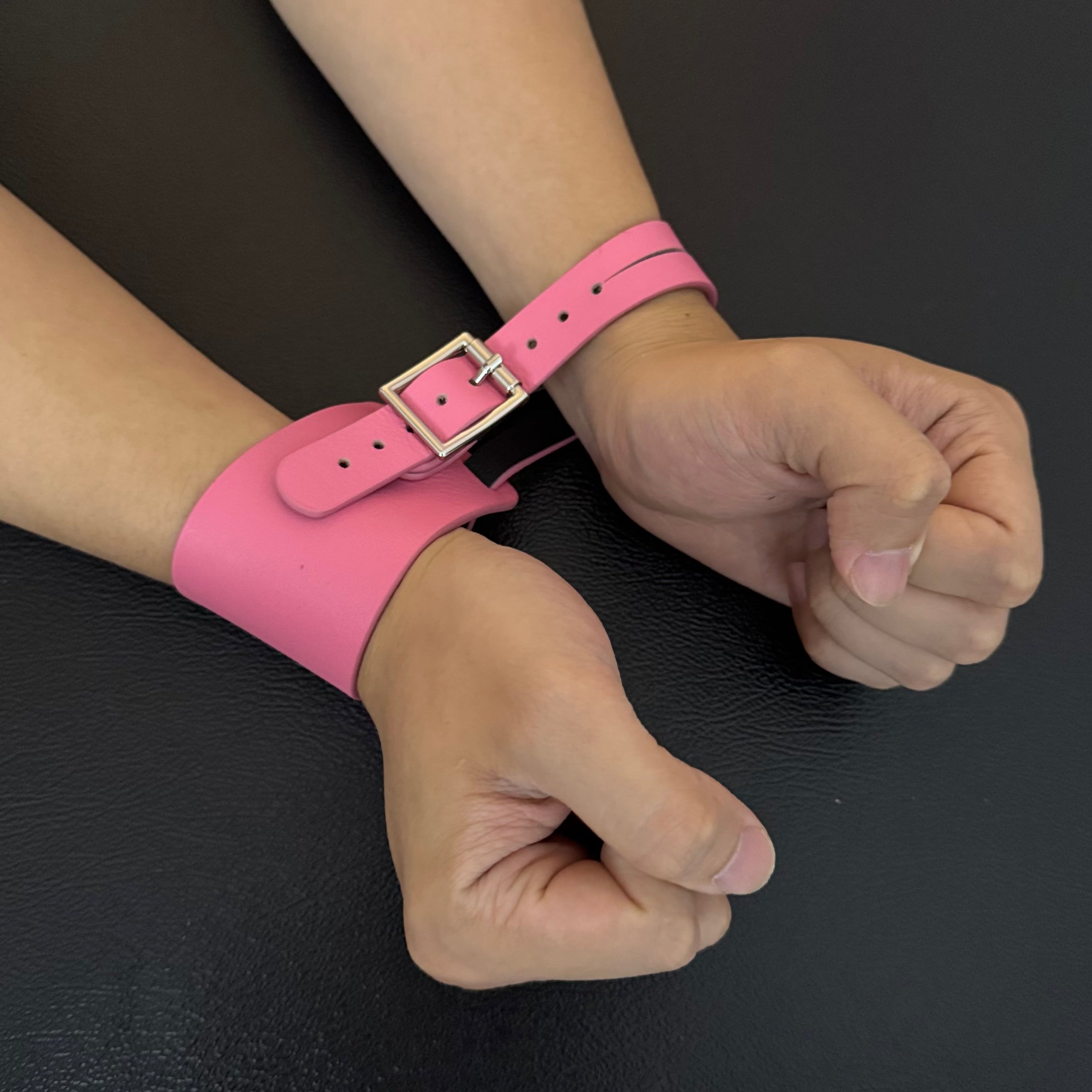 Unisex BlushPink Leather Dual-Wear Bracelet-(Non Heat Reactive)