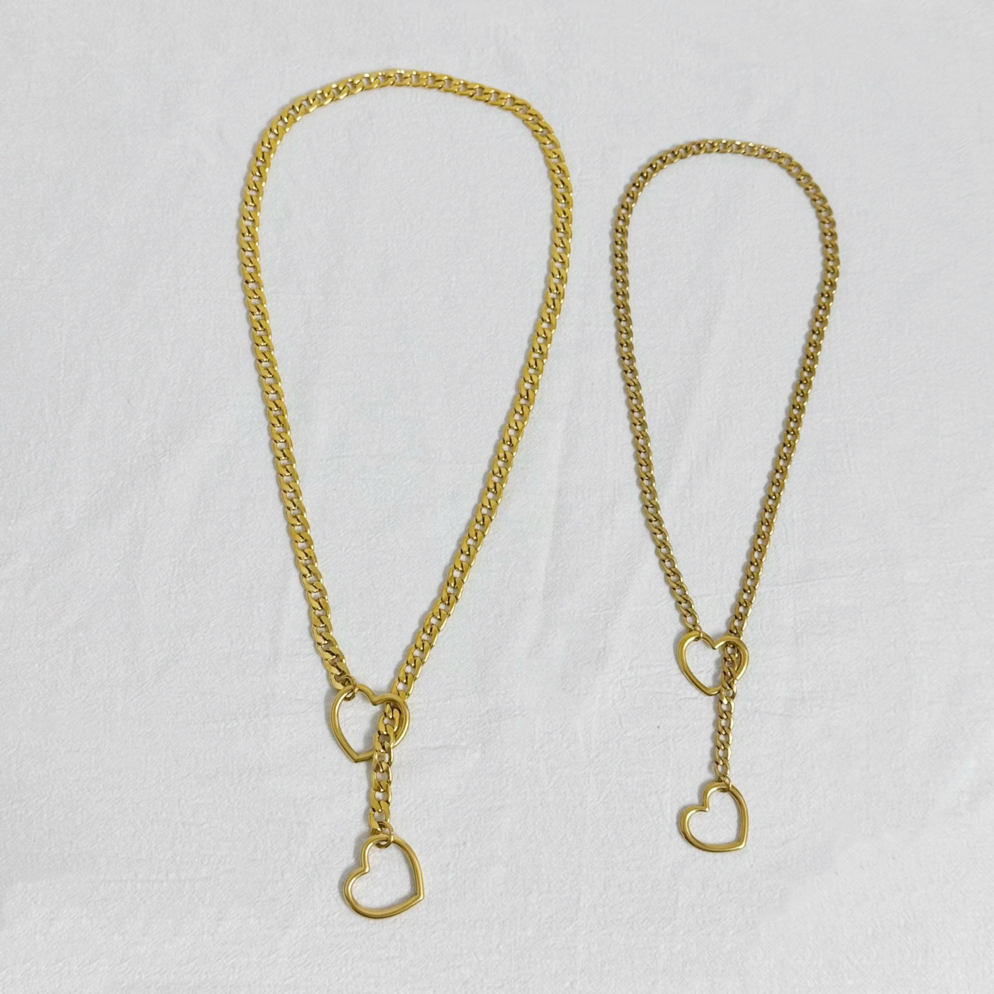 Luxe Chain (Special Heart O-rings Necklace) ( Large Size ) ( 3 colors available)