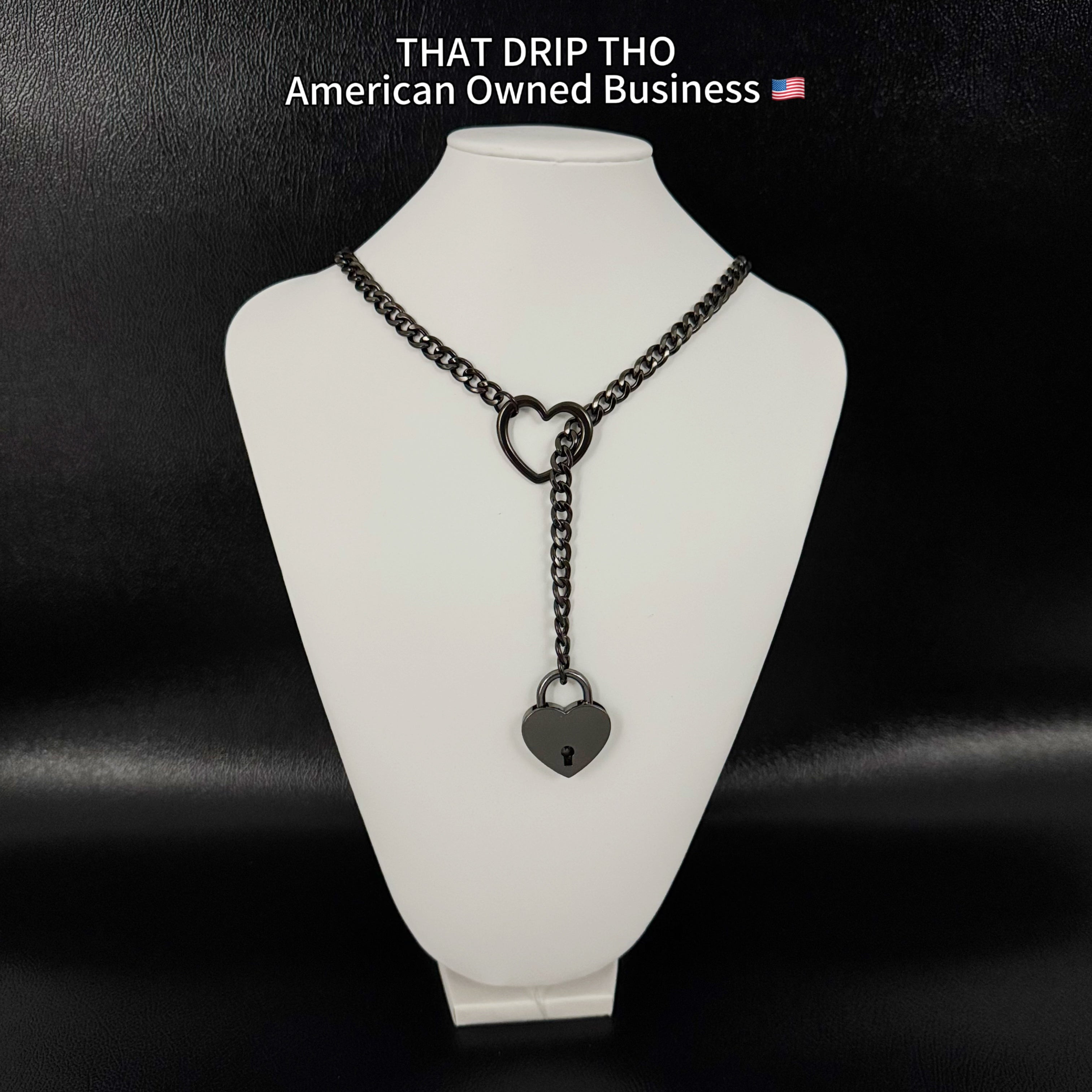 Heart Lock with Key Slip Chain Necklace