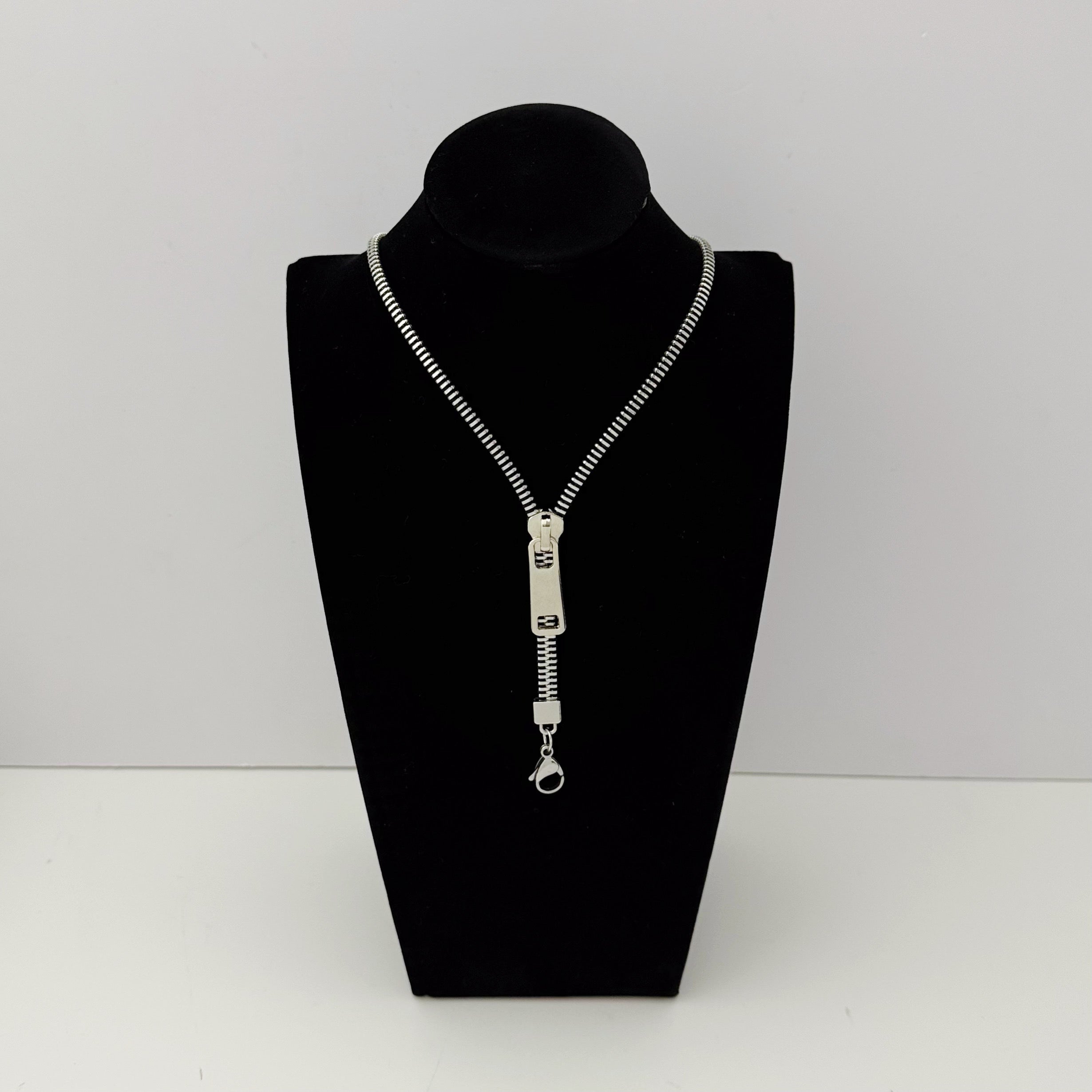 Unisex Edgy Zipper Chain Convertible Bracelet & Choker