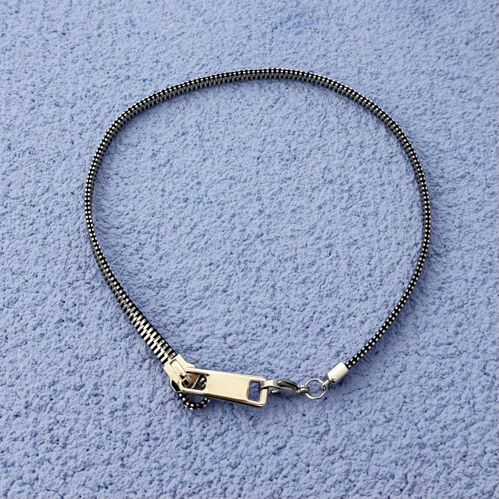 Unisex Edgy Zipper Chain Convertible Bracelet & Choker