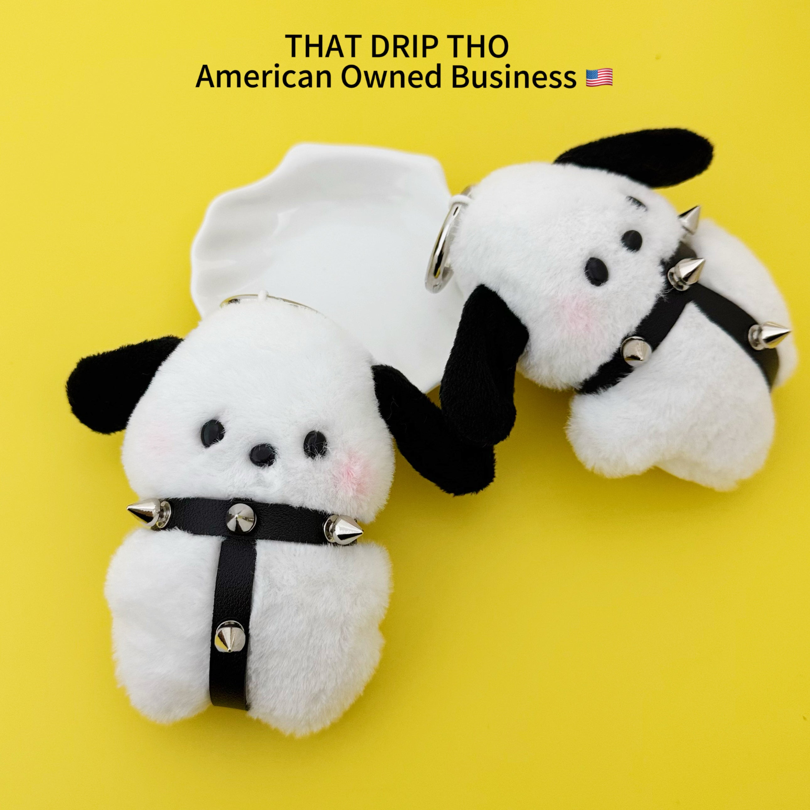 Spiked Puppy Keychain