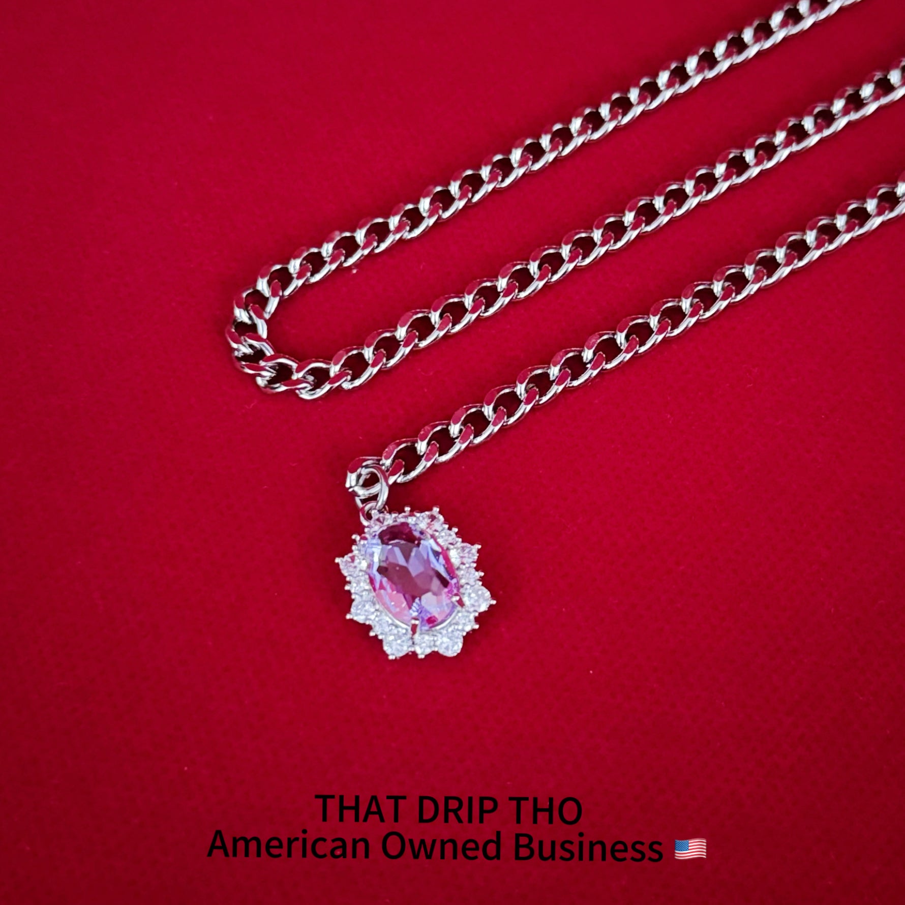 Oval Gem Slip Chain