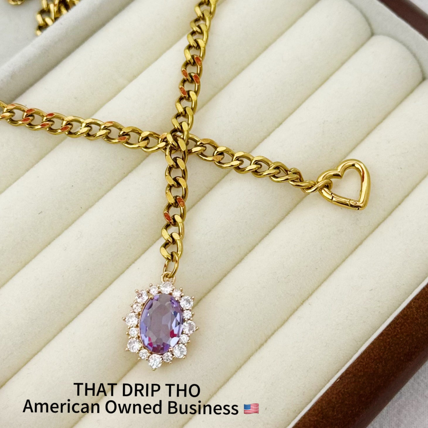 Oval Gem Slip Chain