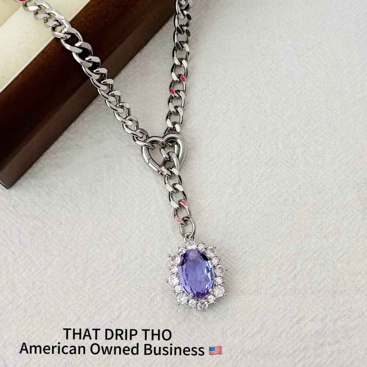 Oval Gem Slip Chain