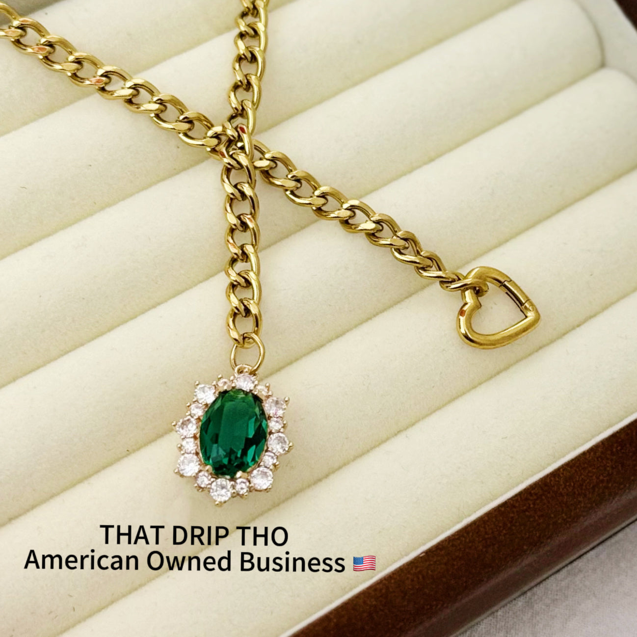 Oval Gem Slip Chain