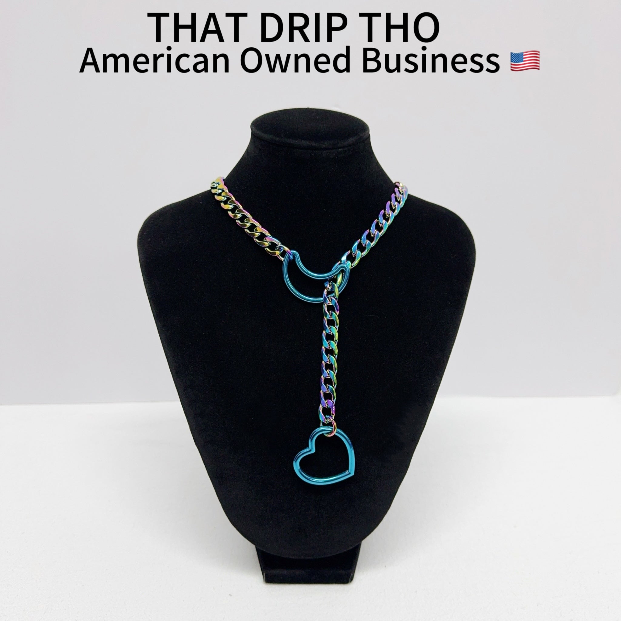 Luxe Chain (Besondere Halskette mit grünem Herz)