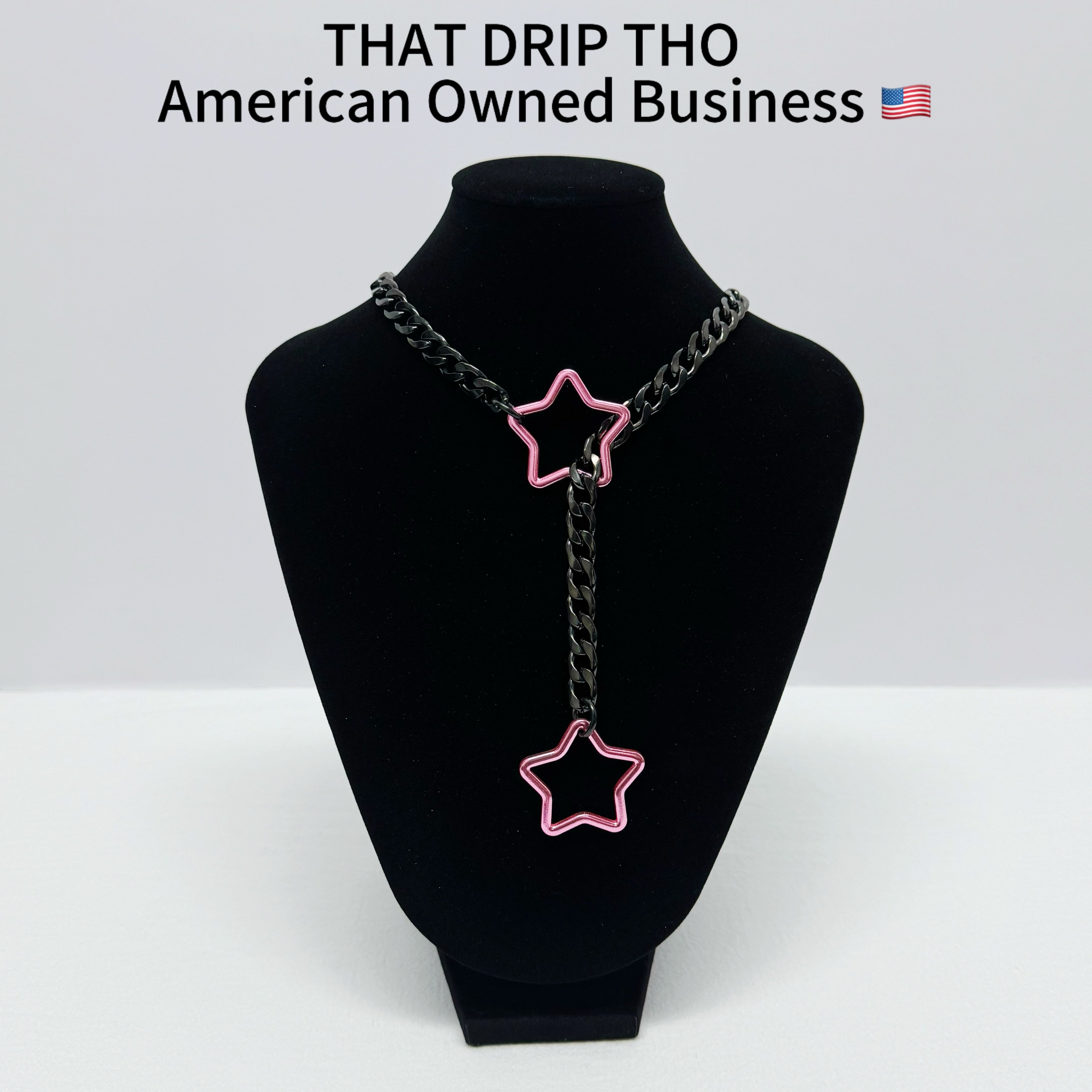 Luxe Chain (Special Double Pink Star Pendants Necklace)