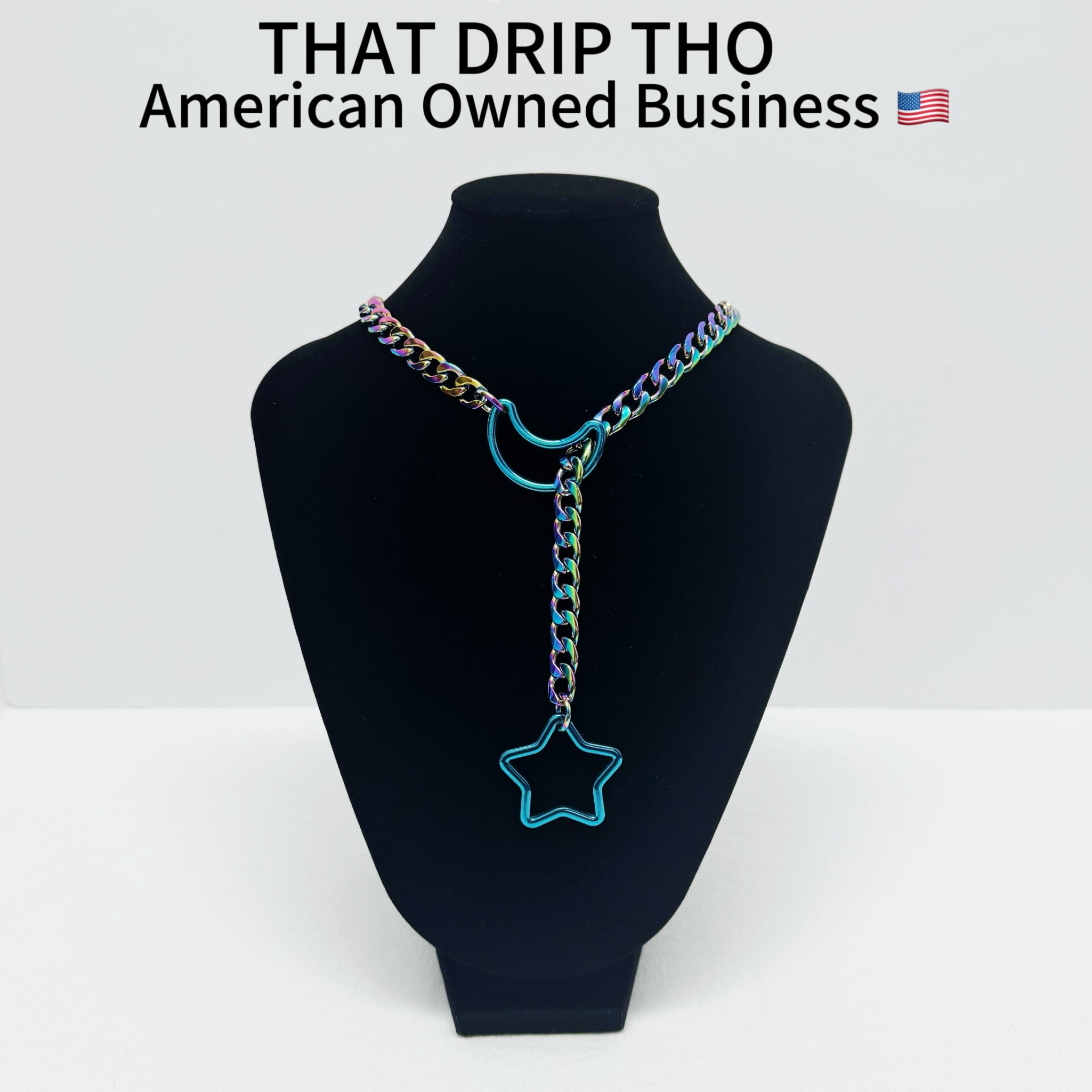 Luxe Chain (Special Star&Moon with Rainbow chain Necklace)