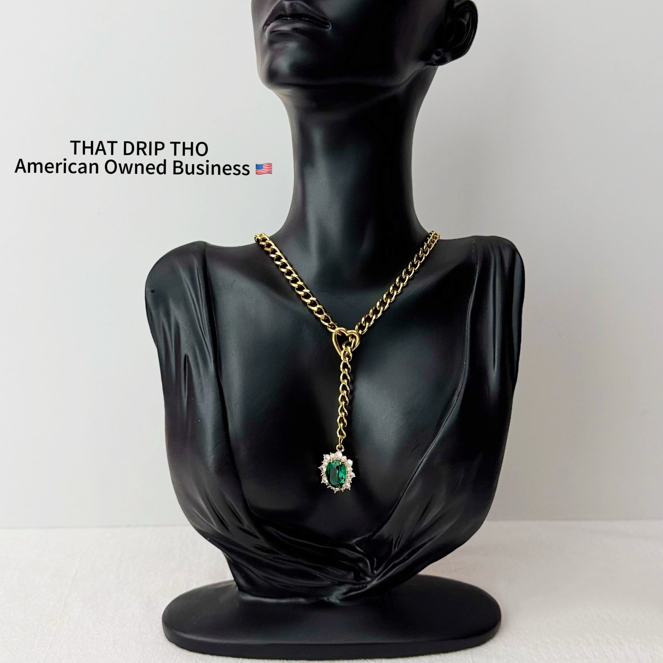 Oval Gem Slip Chain